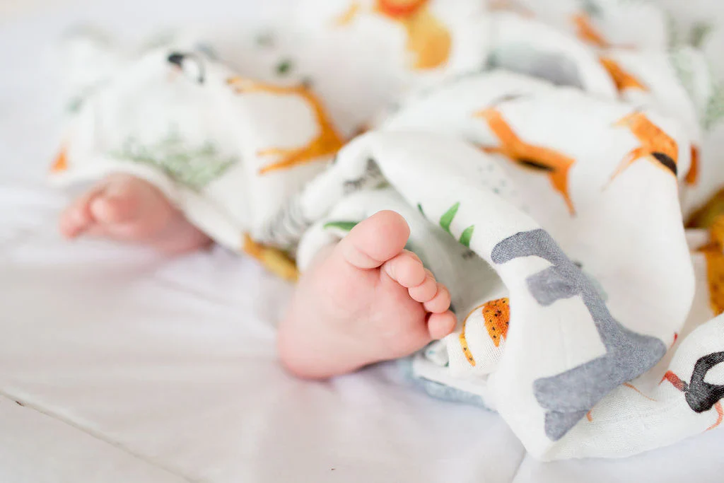 Loulou Lollipop Muslin Swaddle - Safari Jungle - Image 5