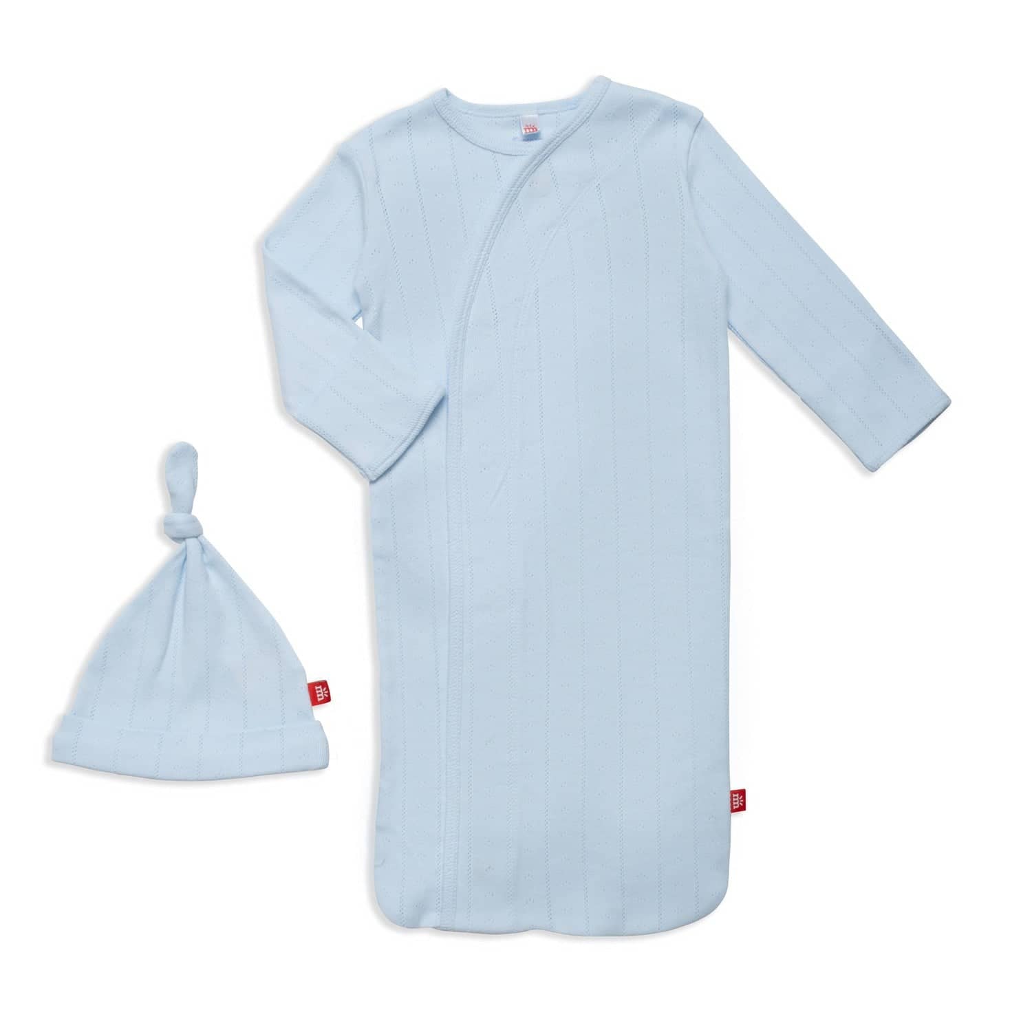 Magnetic Me Love Lines Organic Cotton Magnetic Cozy Sleeper Gown + Hat Set - Image 7