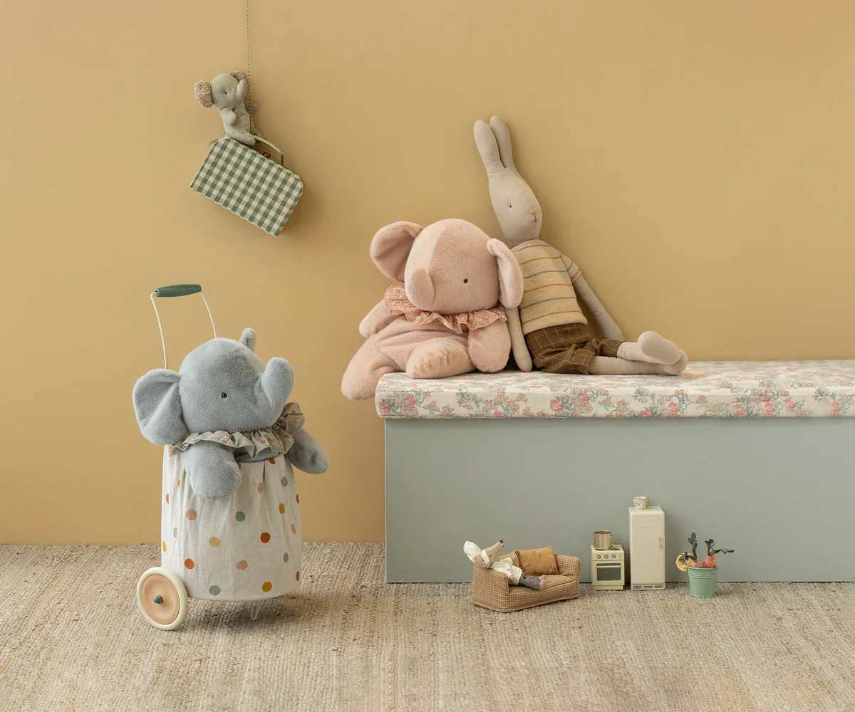 Maileg Big Elephant Plush - Powder - Image 3