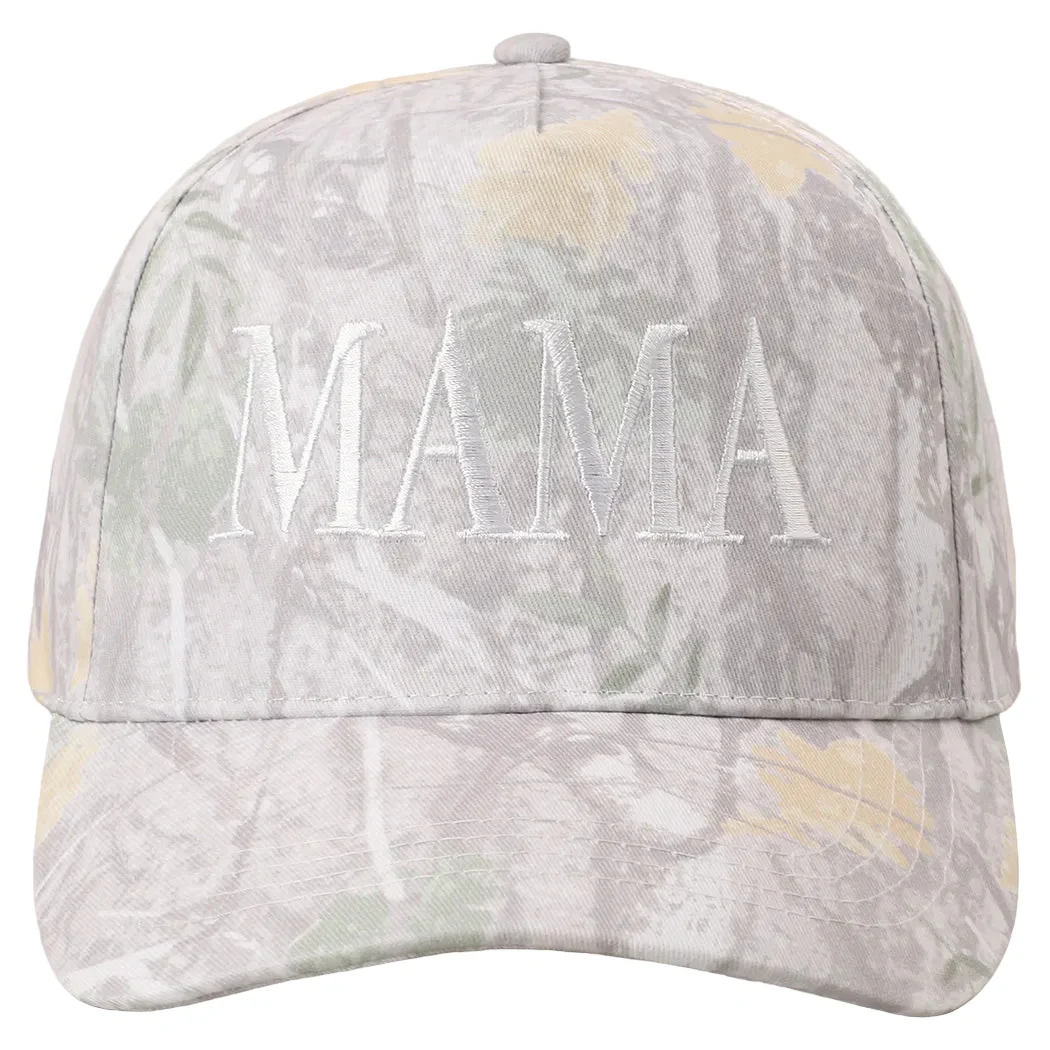 Mama Letter Embroidery Nature Camo Trucker Hat