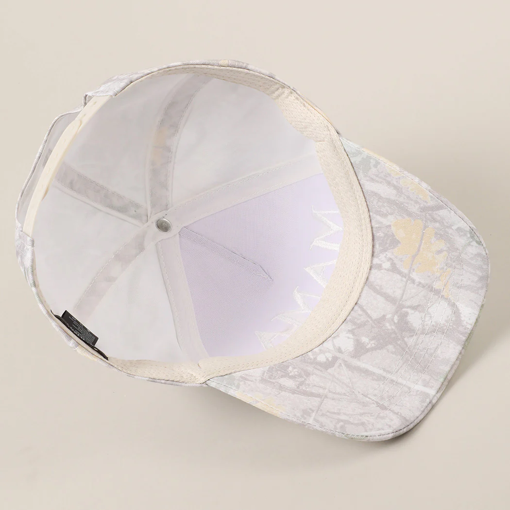 Mama Letter Embroidery Nature Camo Trucker Hat - Image 3