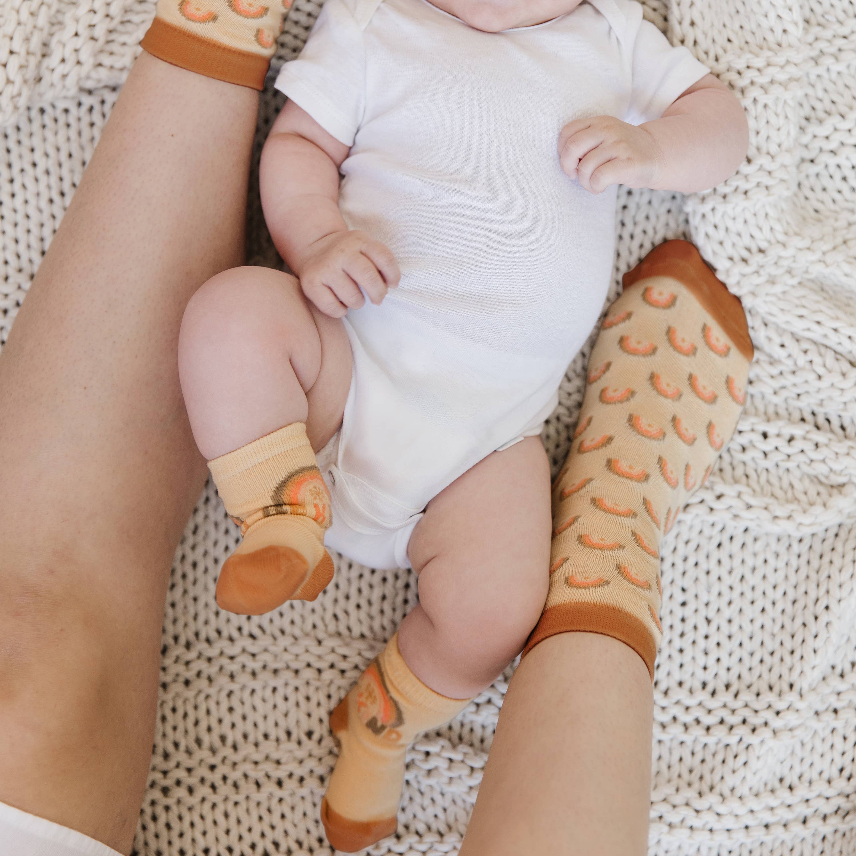 JuJuBe Mama & Me Socks Set - Be Kind Rainbows - Image 5