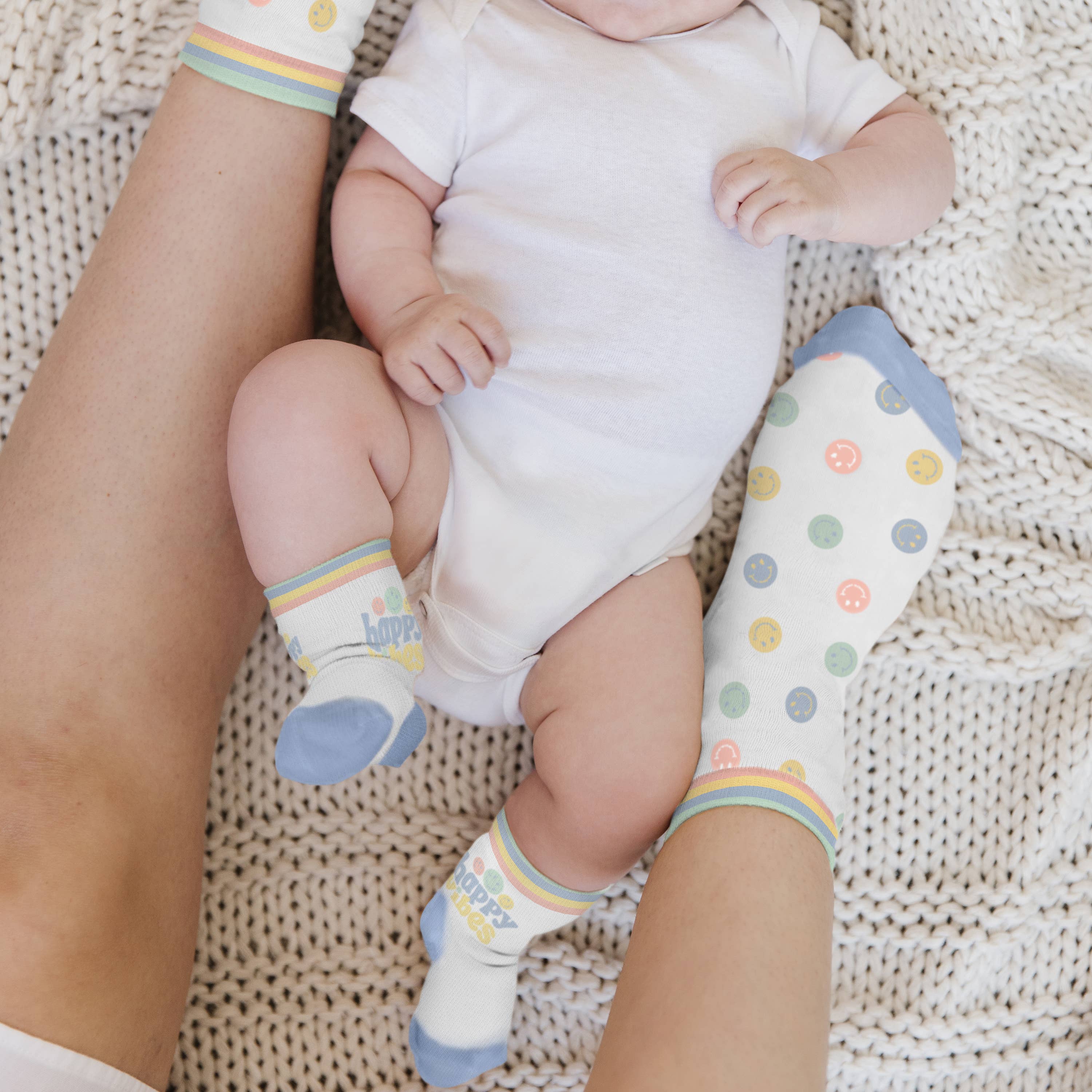 JuJuBe Mama & Me Socks Set Happy Baby Vibes - Image 4