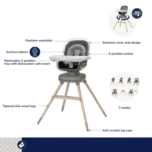 Maxi Cosi Kiskadee 360 Rotating High Chair - Image 3