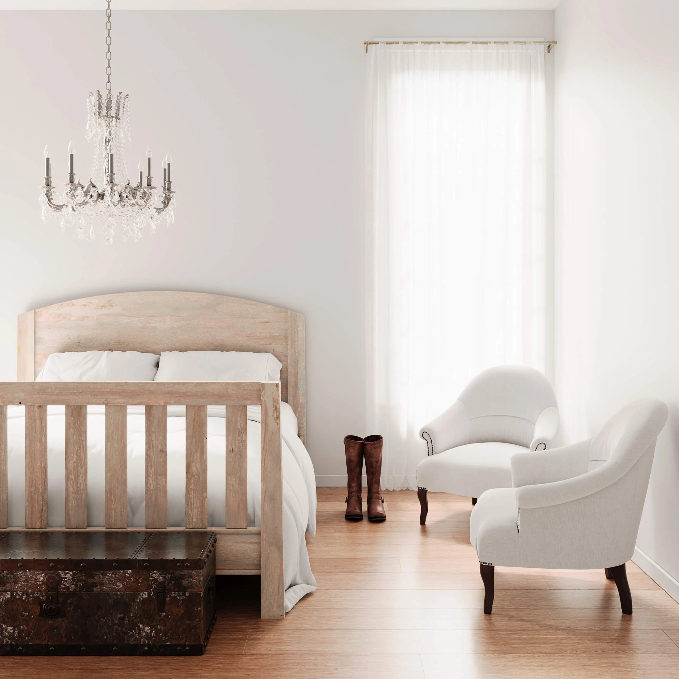 Milk Street Baby Sage High Back Crib Adult Bed Rail Kit - Image 3