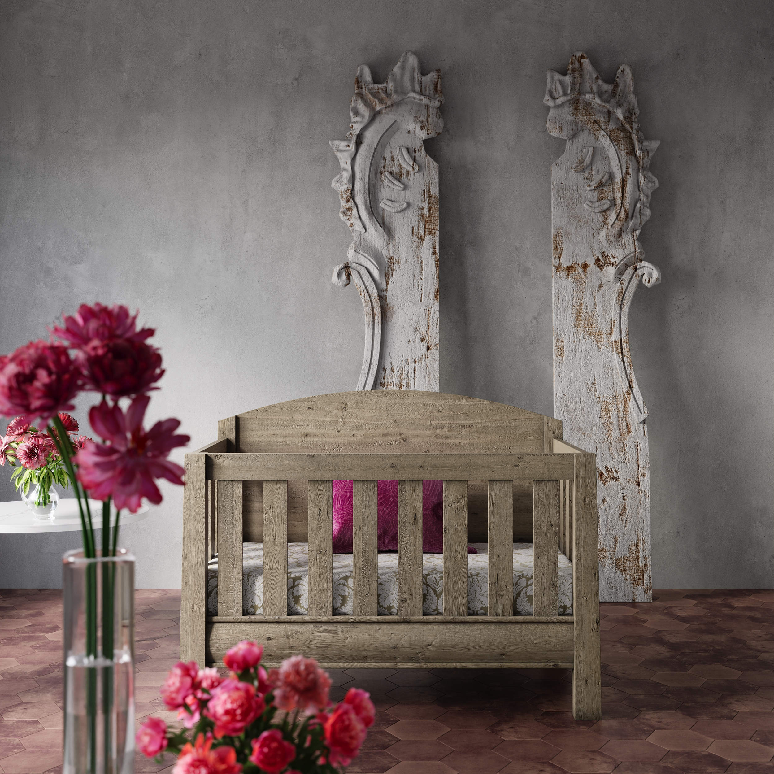 Milk Street Baby Sage 4-in-1 Convertible High Back Arched Crib - Image 3