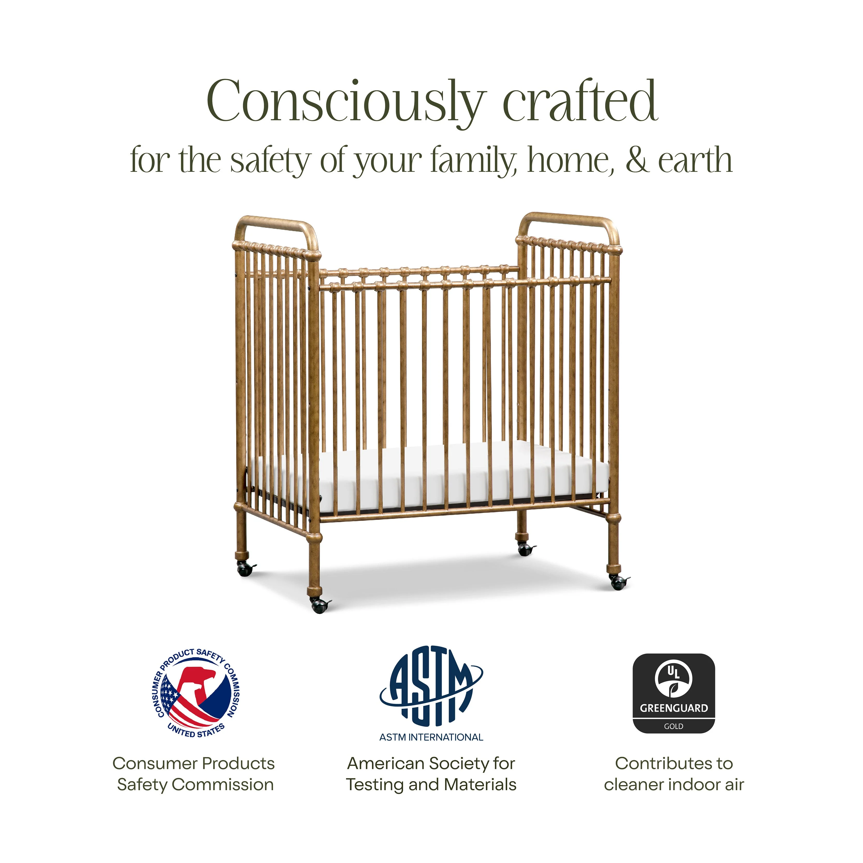 Namesake Abigail 3-in-1 Convertible Mini Crib - Image 10