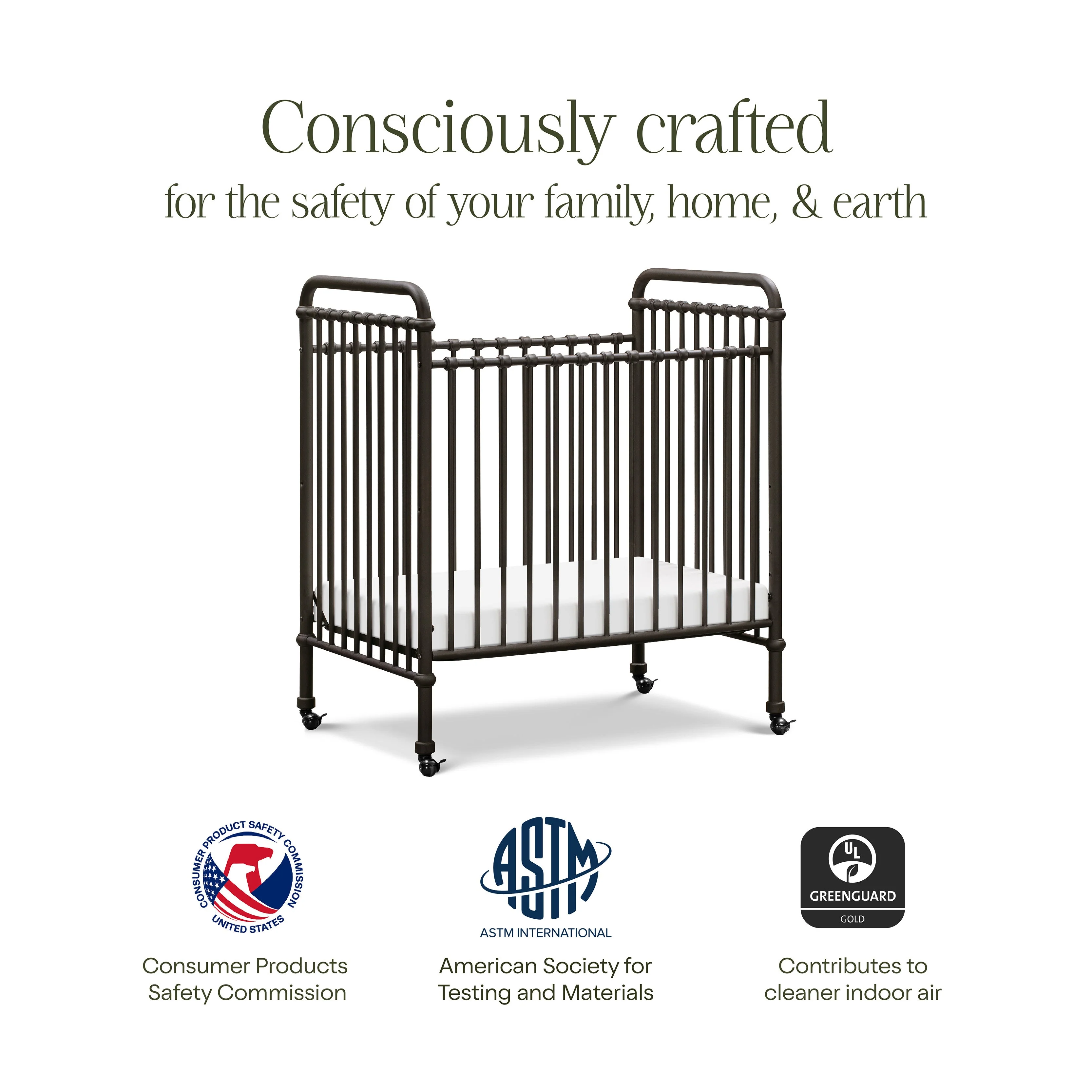 Namesake Abigail 3-in-1 Convertible Mini Crib - Image 22