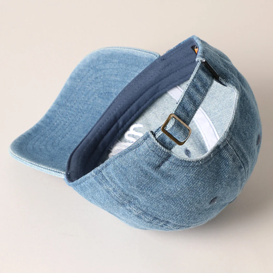 Mini Embroidered Kids Denim Hat - Image 4