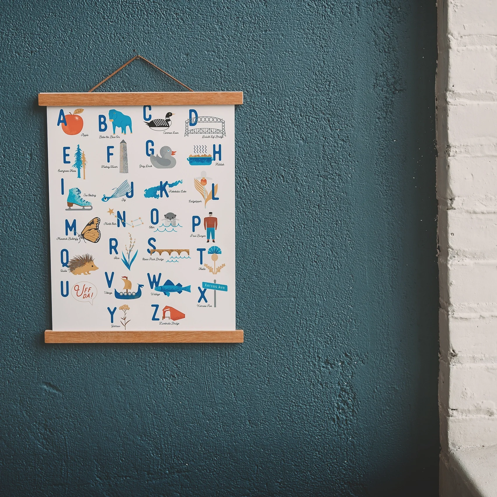 Minnesota Alphabet Nursery Art Print - Image 4
