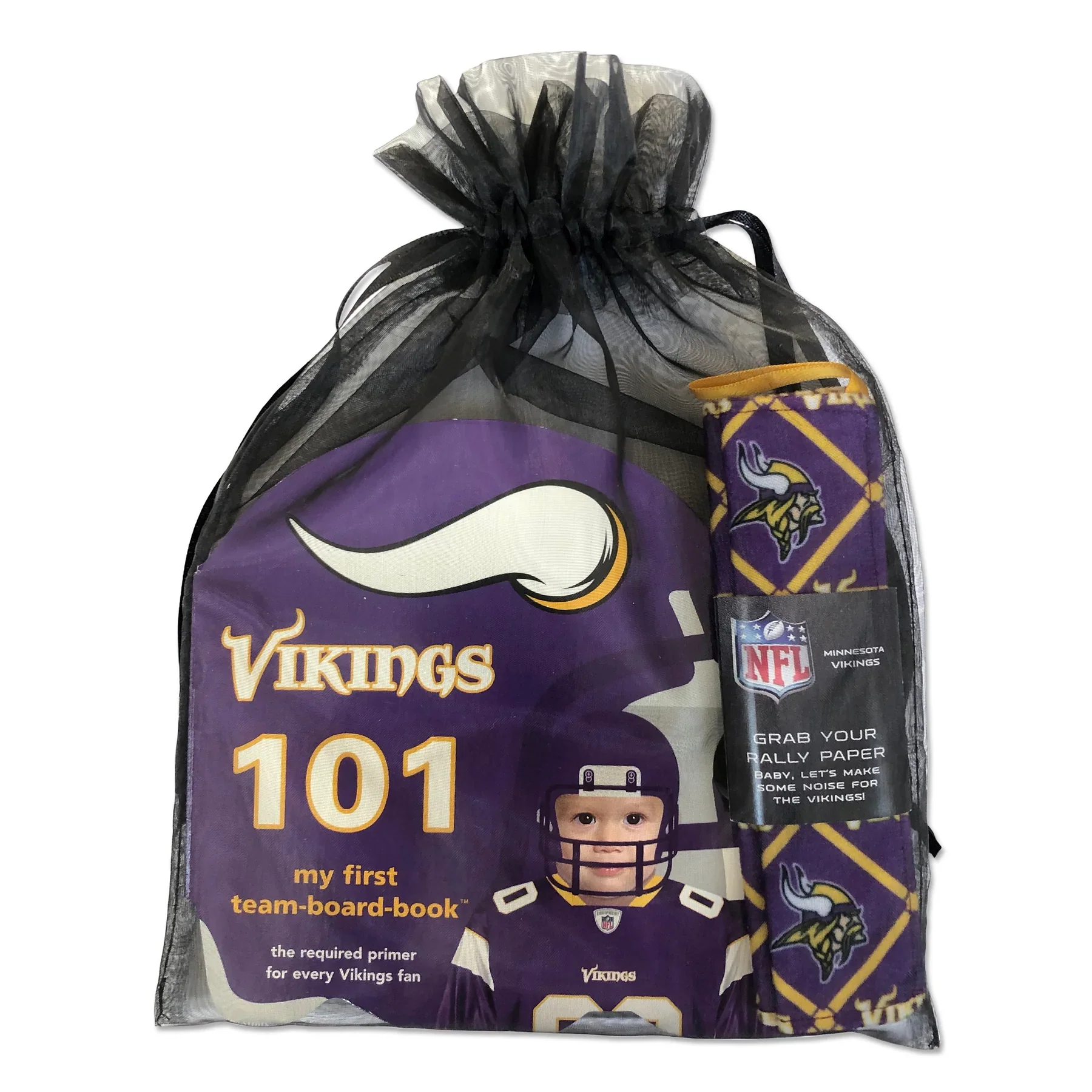 Minnesota Vikings 101 Board Book and Rally Baby Paper - Image 2