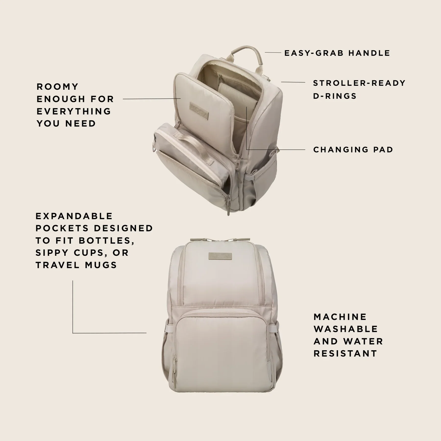 MOBY Parent Pack Diaper Bag - Image 4