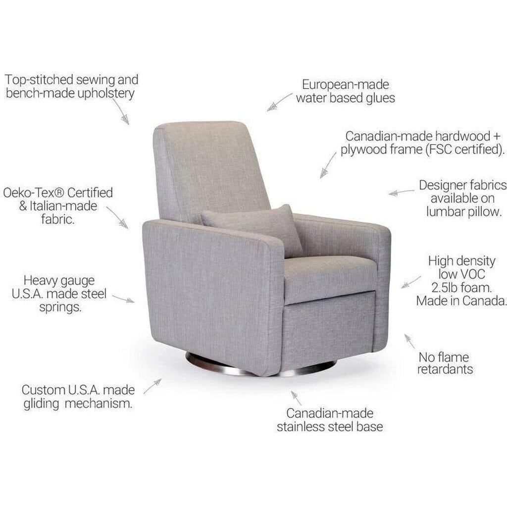 Monte Design Grano Glider Recliner w/Swivel Aluminum Base - Image 3
