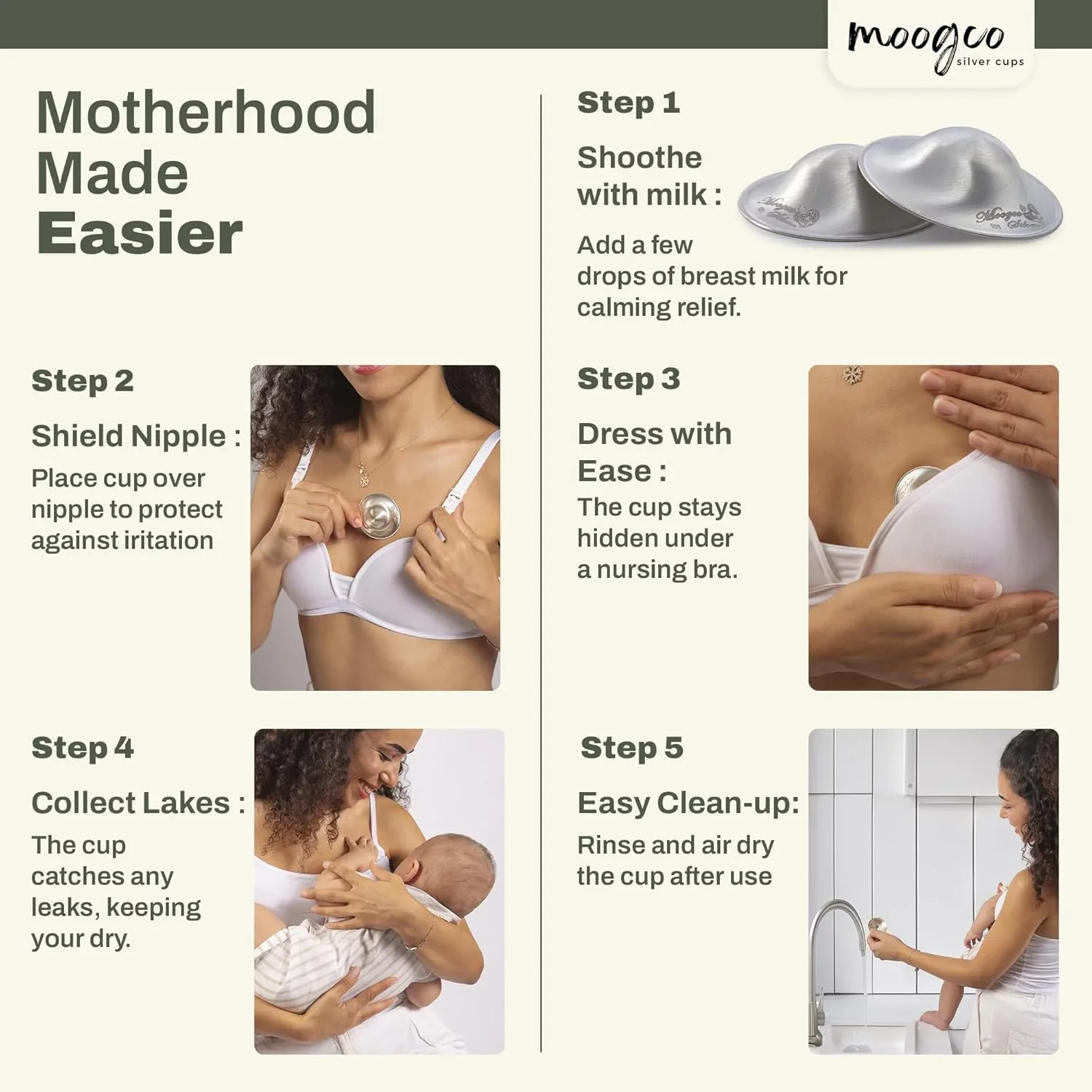 MOOGCO Silver Nursing Cups - Image 6