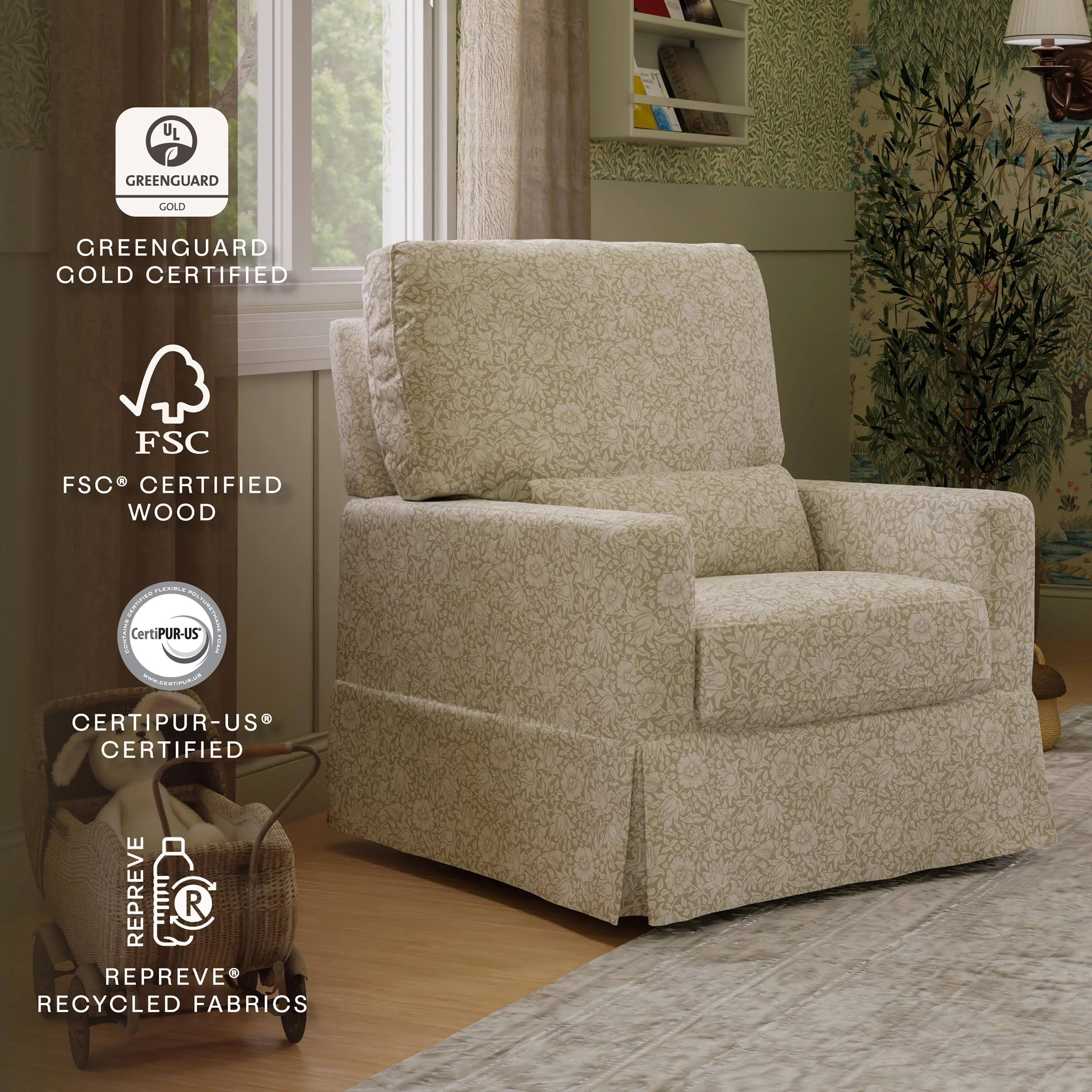 Morris & Co. x Namesake Crawford Pillowback Comfort Swivel Glider - Image 45