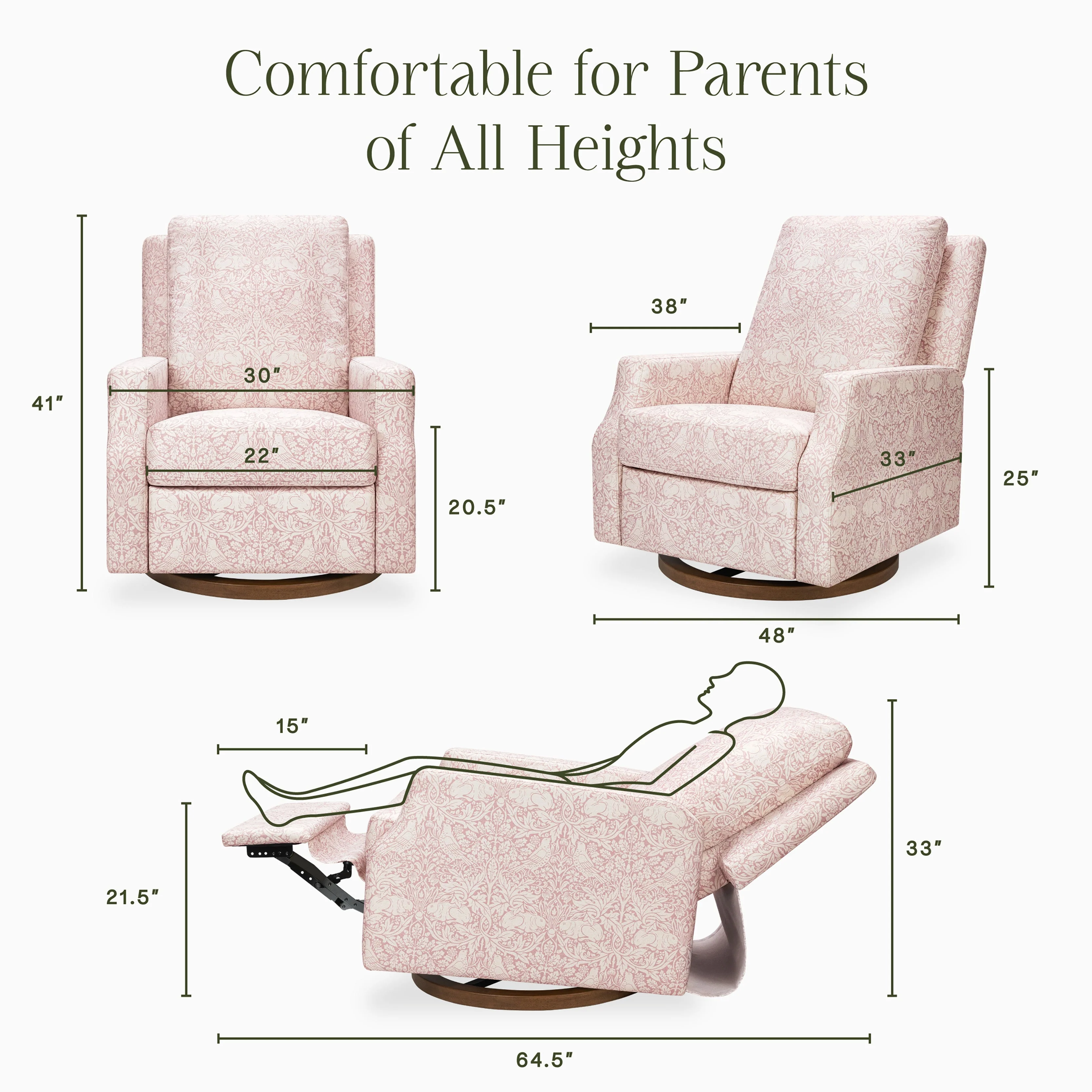 Morris & Co. x Namesake Crewe Recliner and Swivel Glider - Image 57