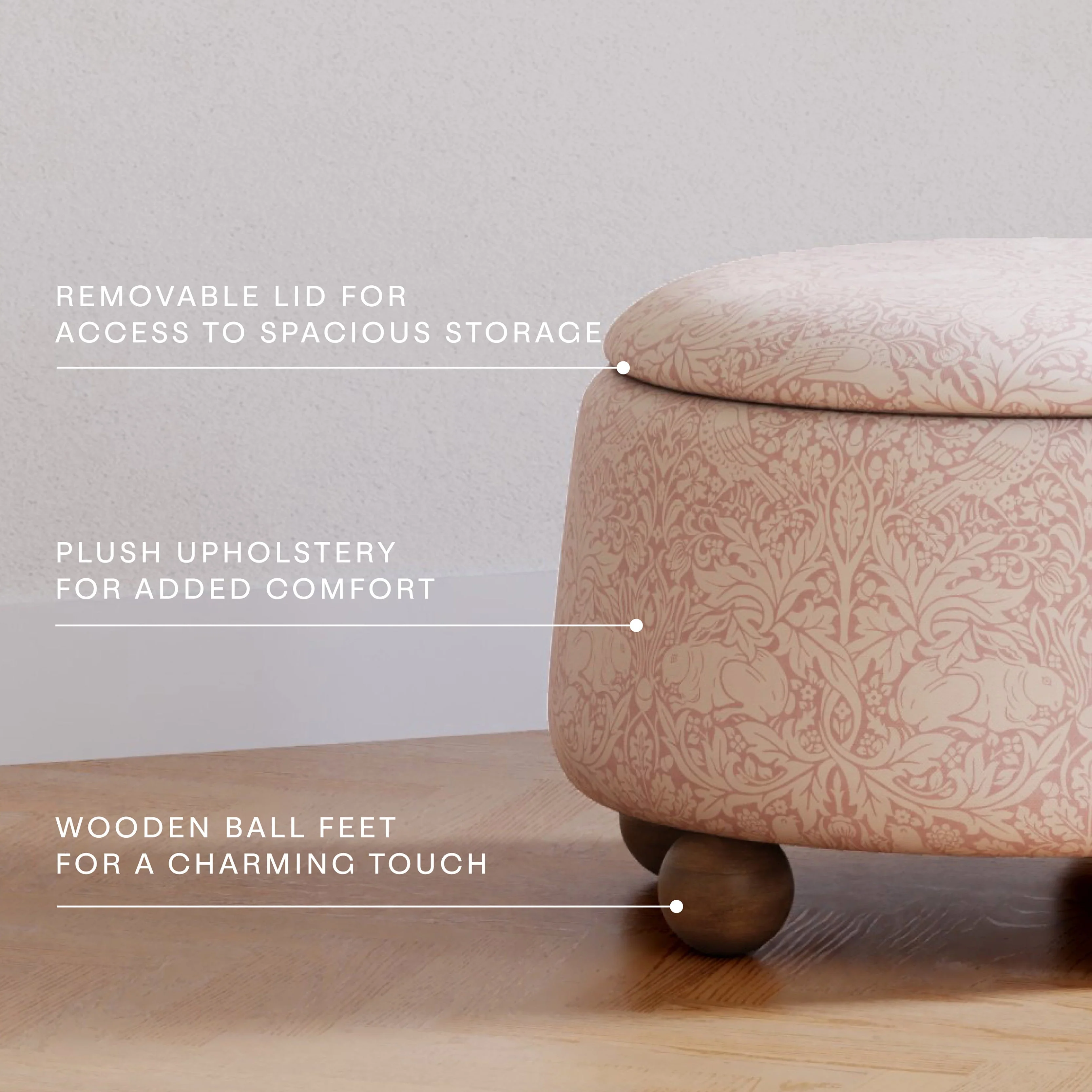 Morris & Co. x Namesake Tuffet Storage Ottoman - Image 34