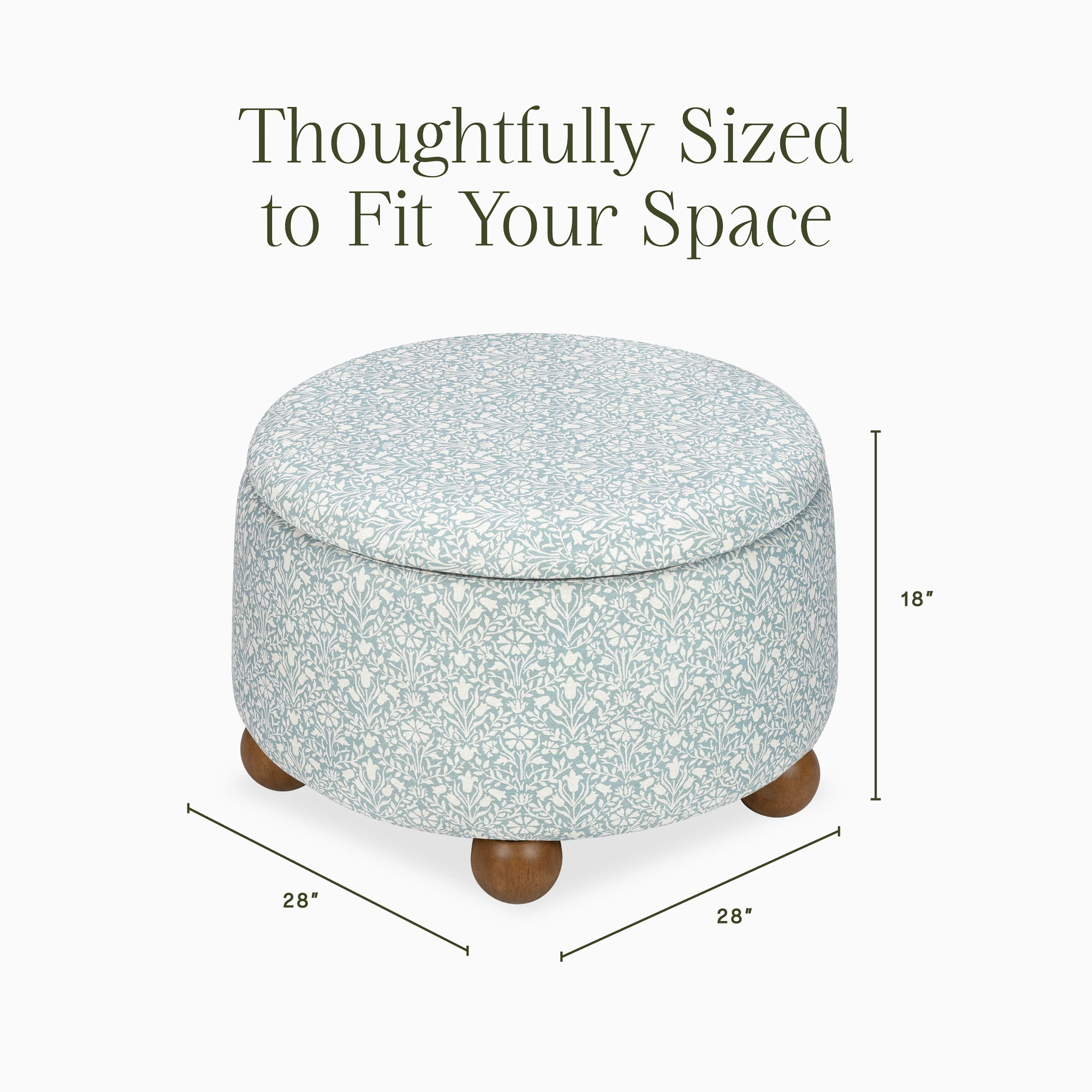 Morris & Co. x Namesake Tuffet Storage Ottoman - Image 49