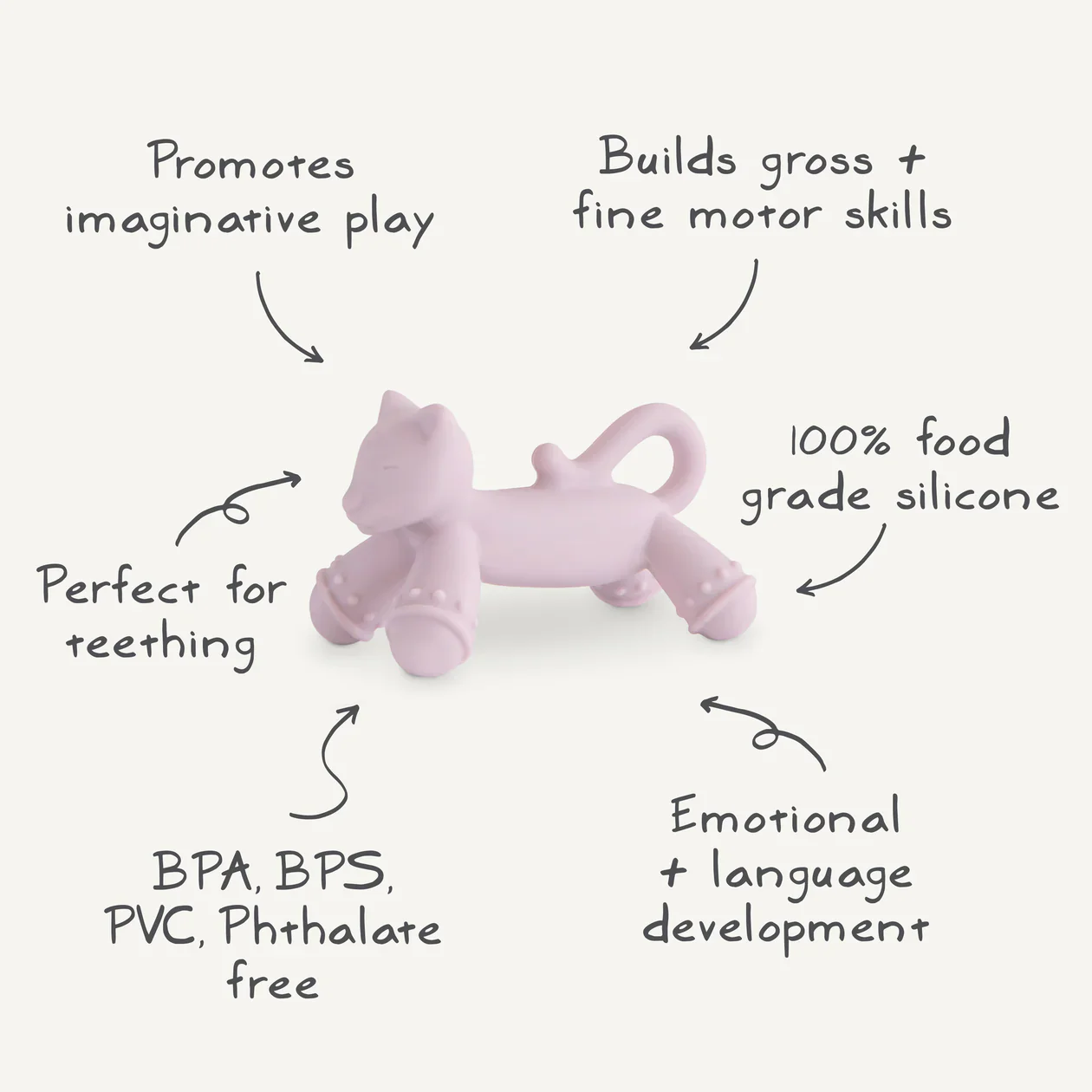 Mushie Cat Figurine Teether - Image 2