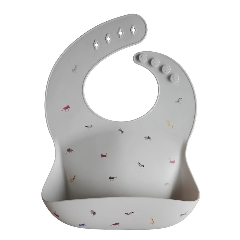 Mushie Silicone Bib - Prints - Image 3