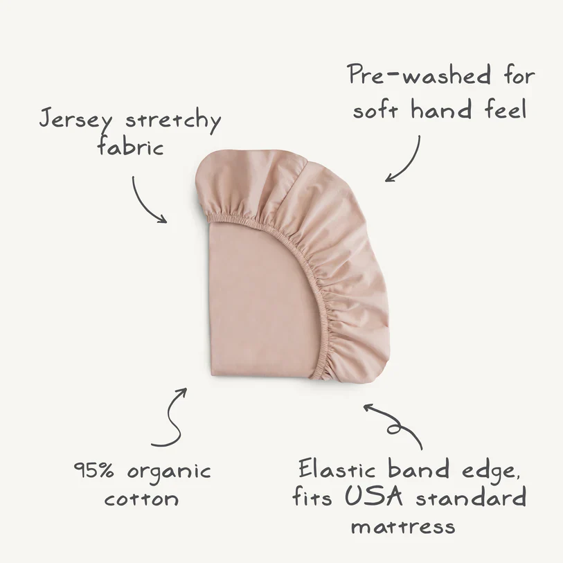 Mushie Stretchy MINI Crib Sheet - Image 4
