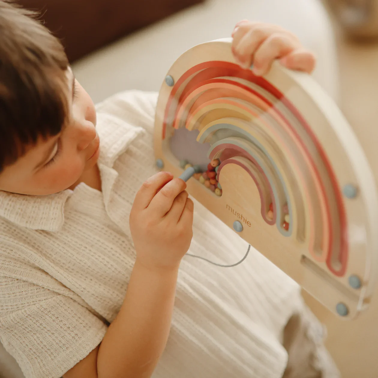 Mushie Wooden Magnetic Rainbow Maze - Image 5