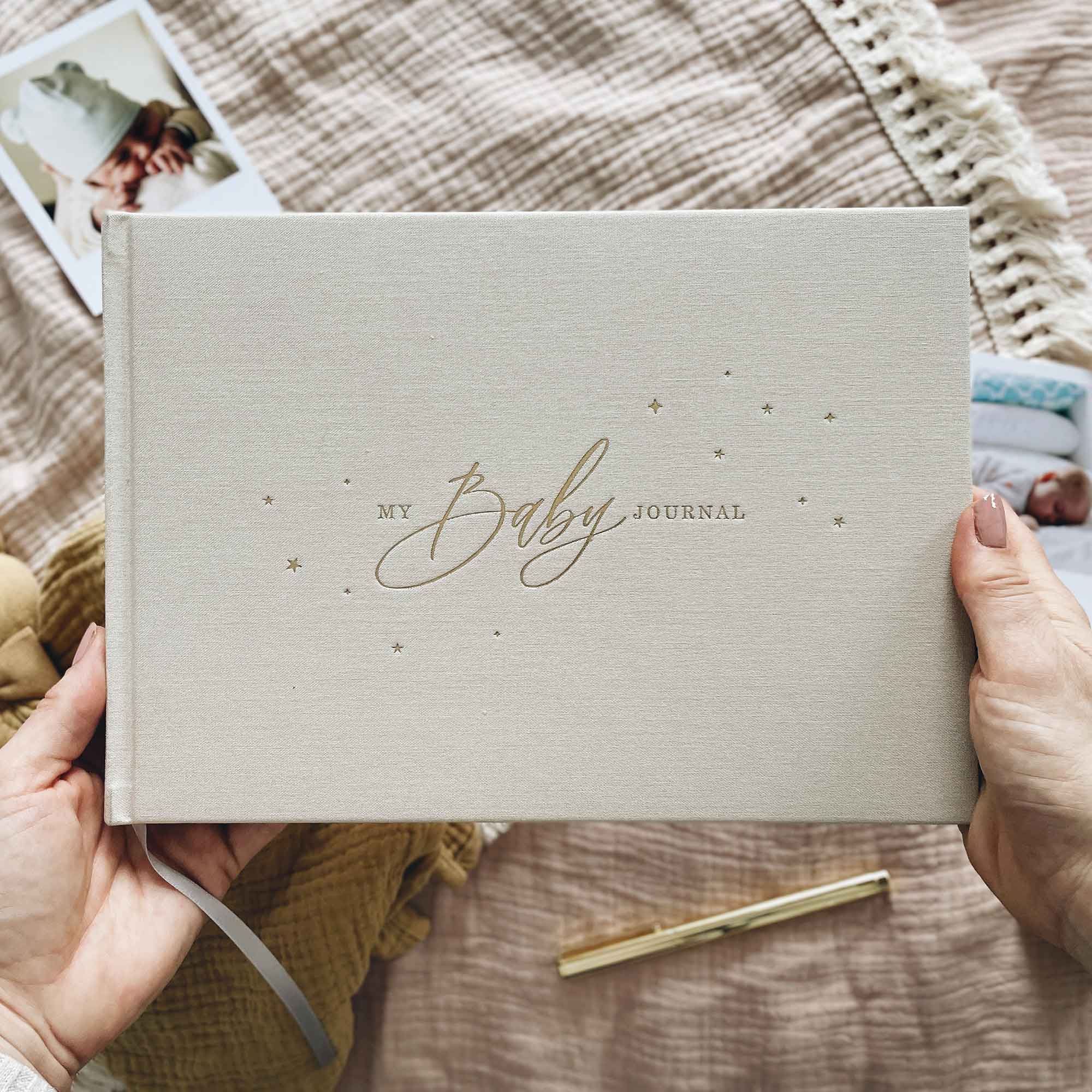 Blush and Gold My Baby Journal Newborn Keepsake Memory Book Gift - Image 10