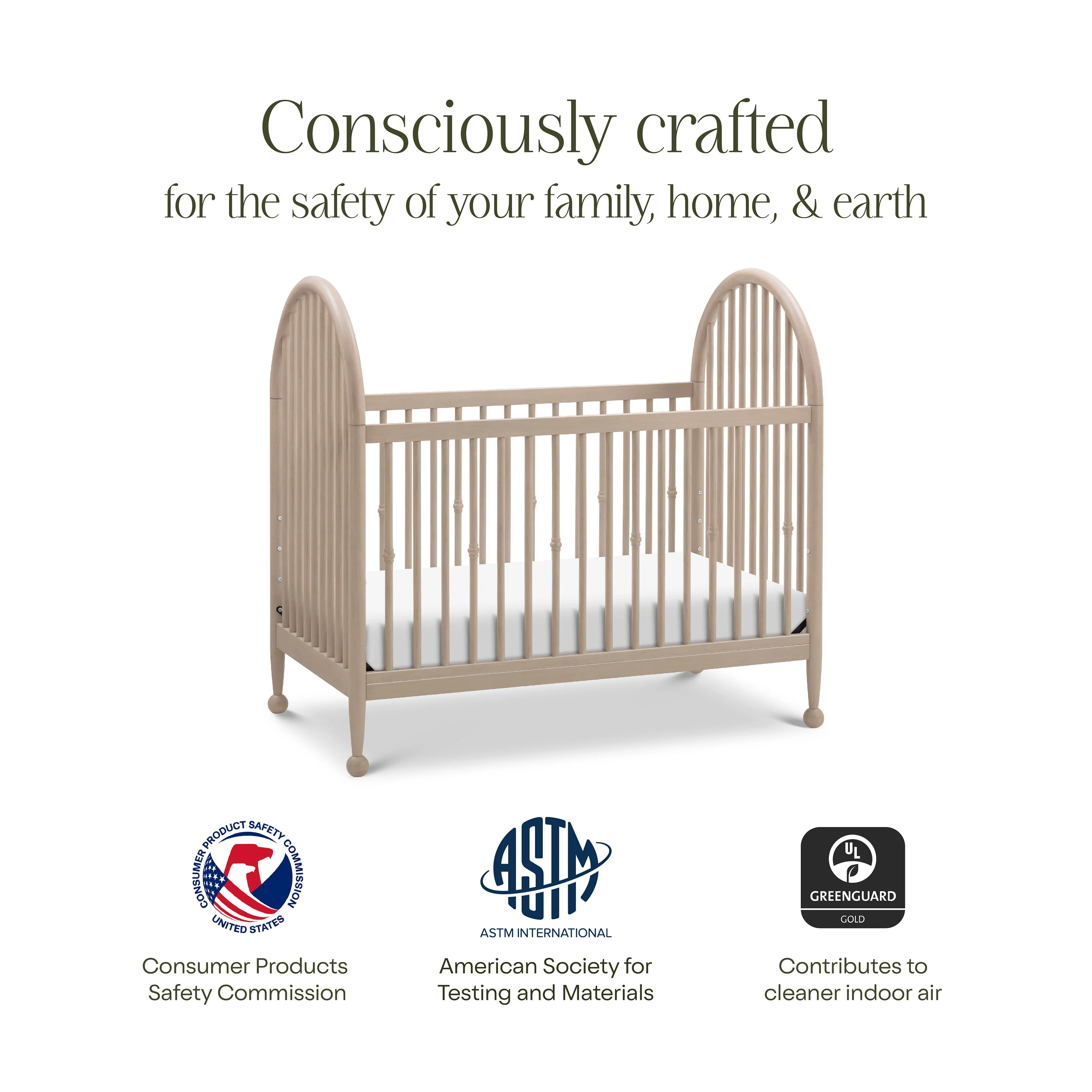 Namesake Alouette 3-in-1 Convertible Spindle Crib - Image 6