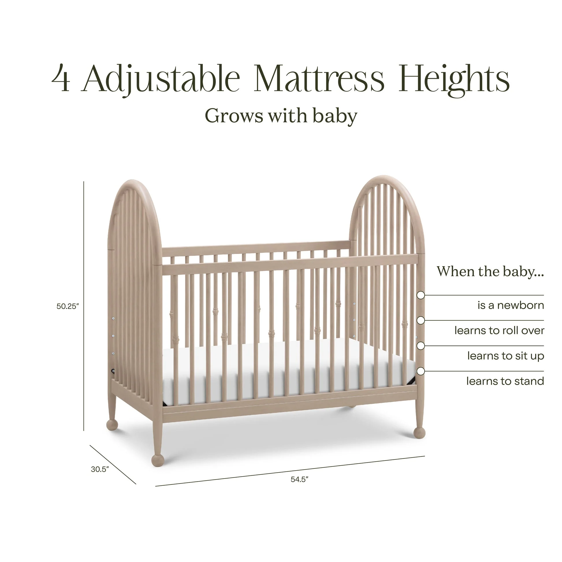 Namesake Alouette 3-in-1 Convertible Spindle Crib - Image 8