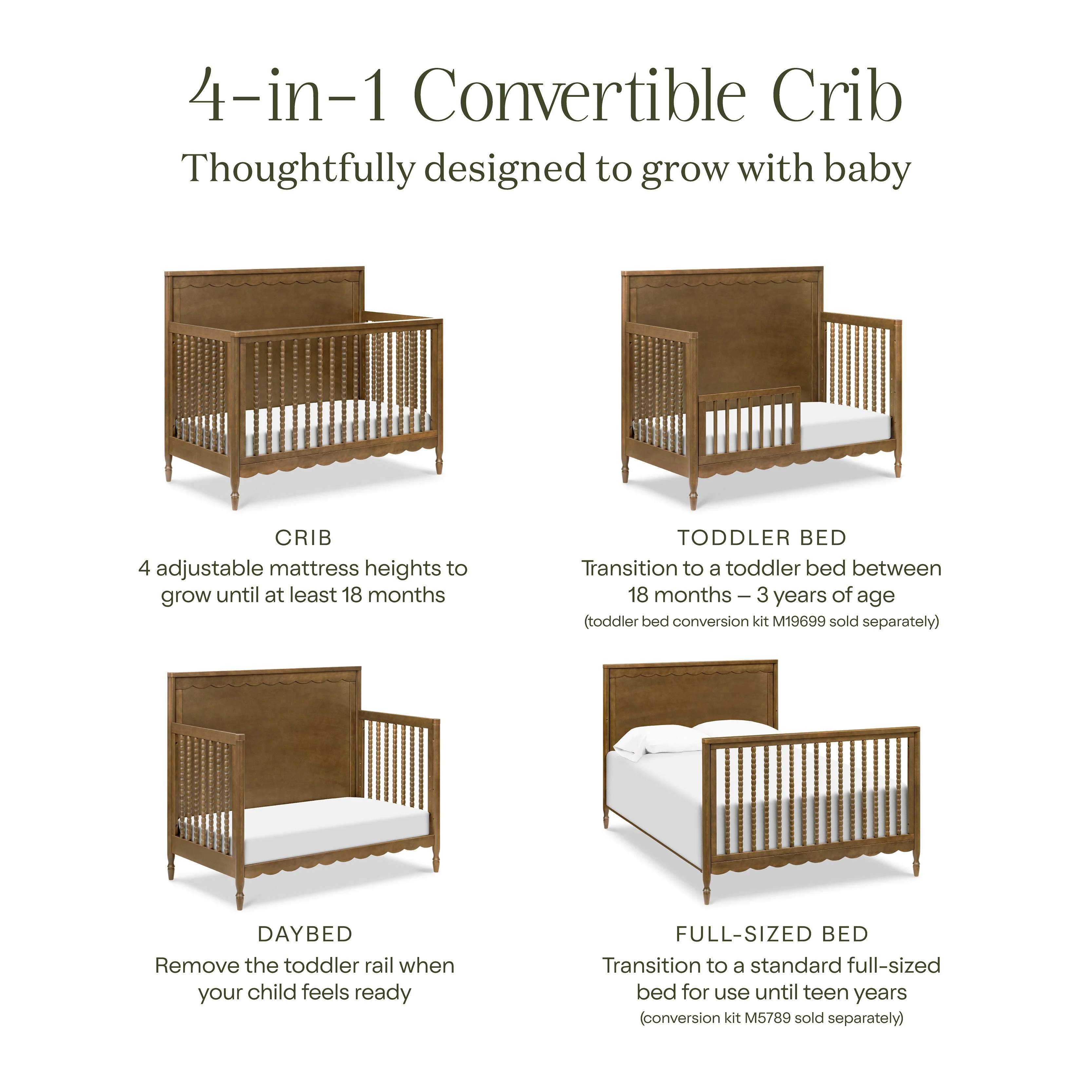 Namesake Ambrosia 4-in-1 Convertible Crib - Image 6
