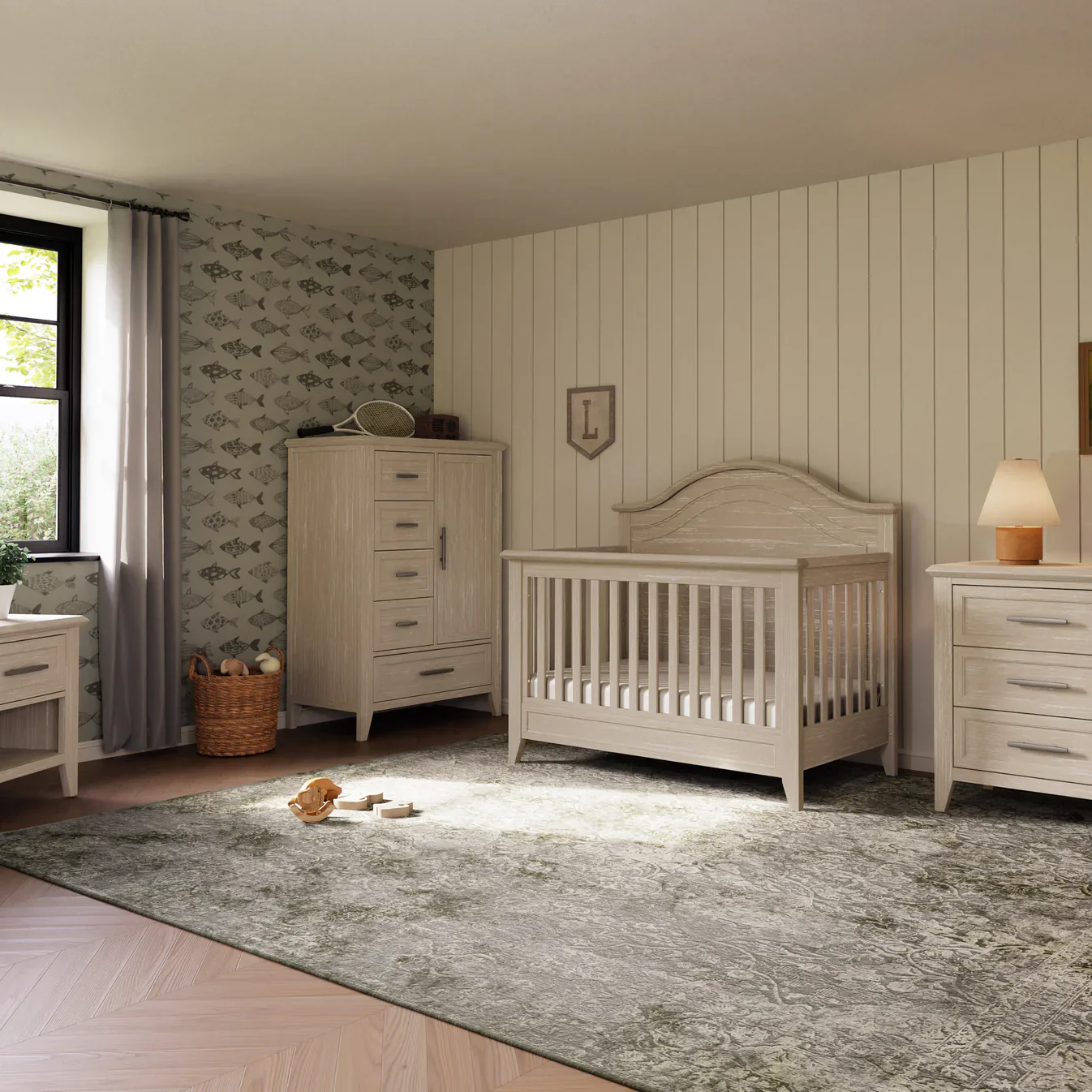 Monogram by Namesake Barrow Rustic 4-in-1 Convertible Curve Top Crib - Image 3