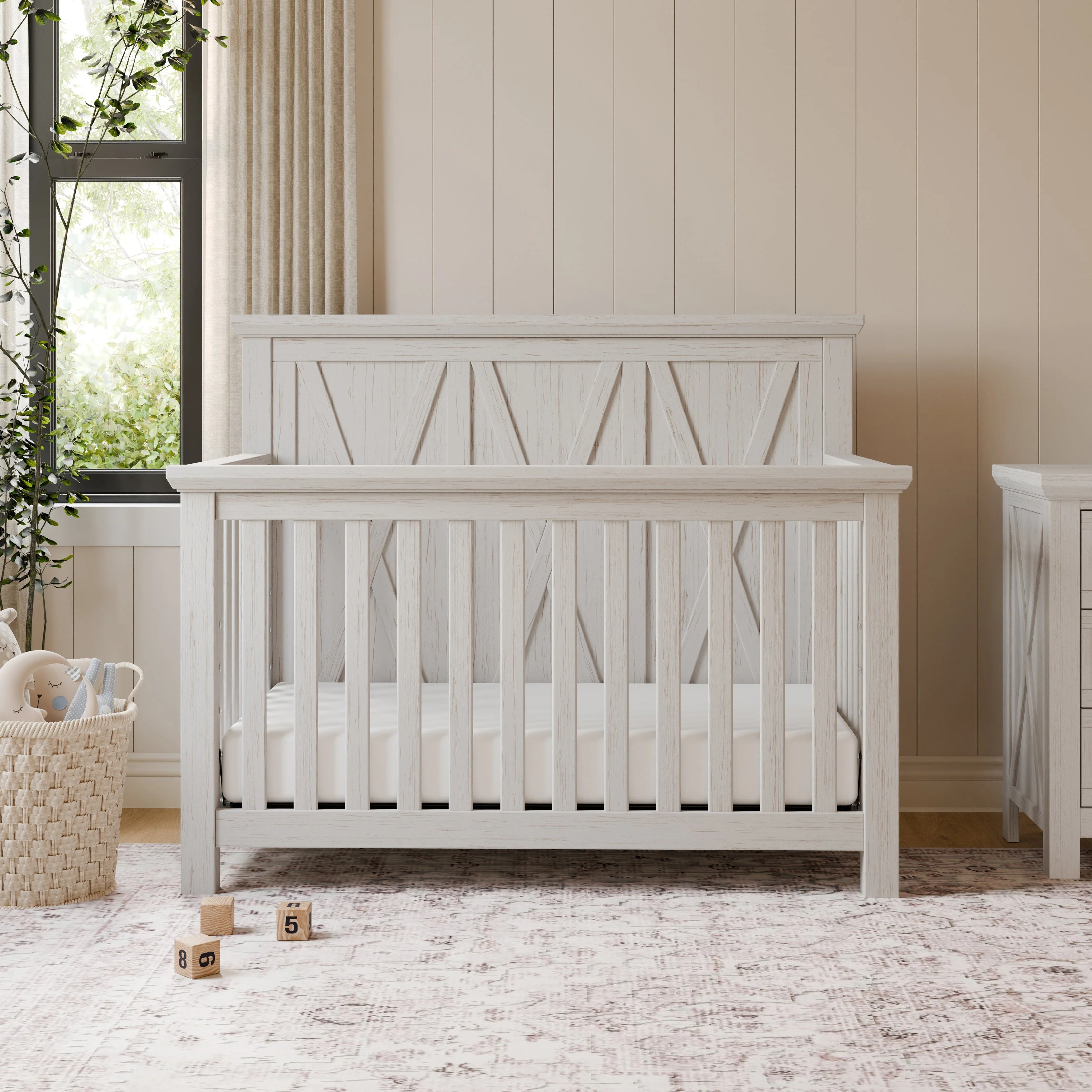 Monogram by Namesake Emory Farmhouse 4-in-1 Convertible Crib - Image 2