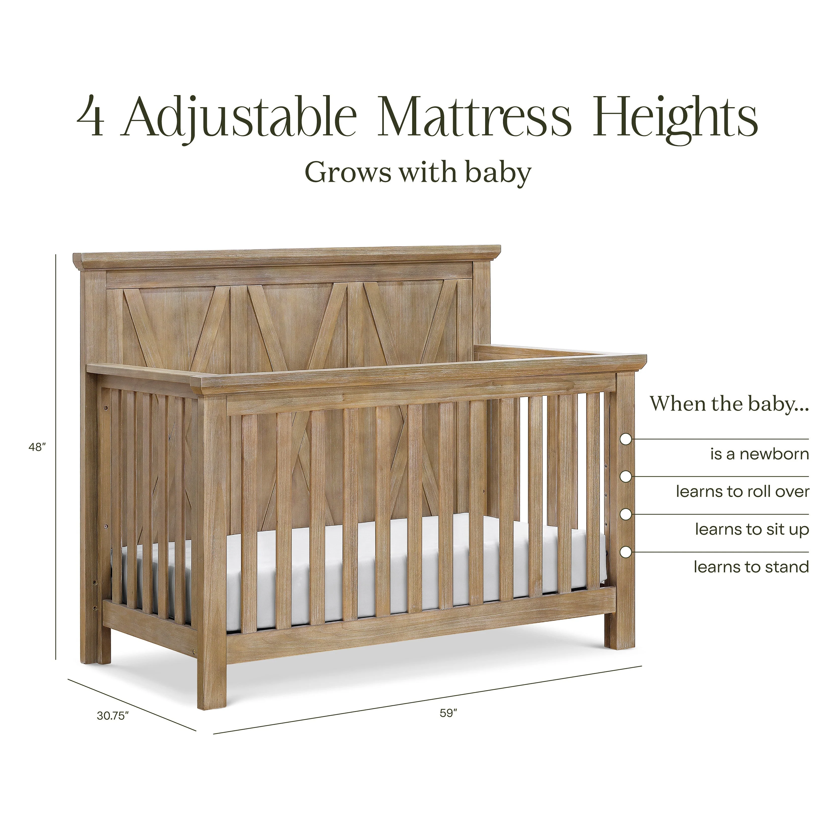 Monogram by Namesake Emory Farmhouse 4-in-1 Convertible Crib - Image 21