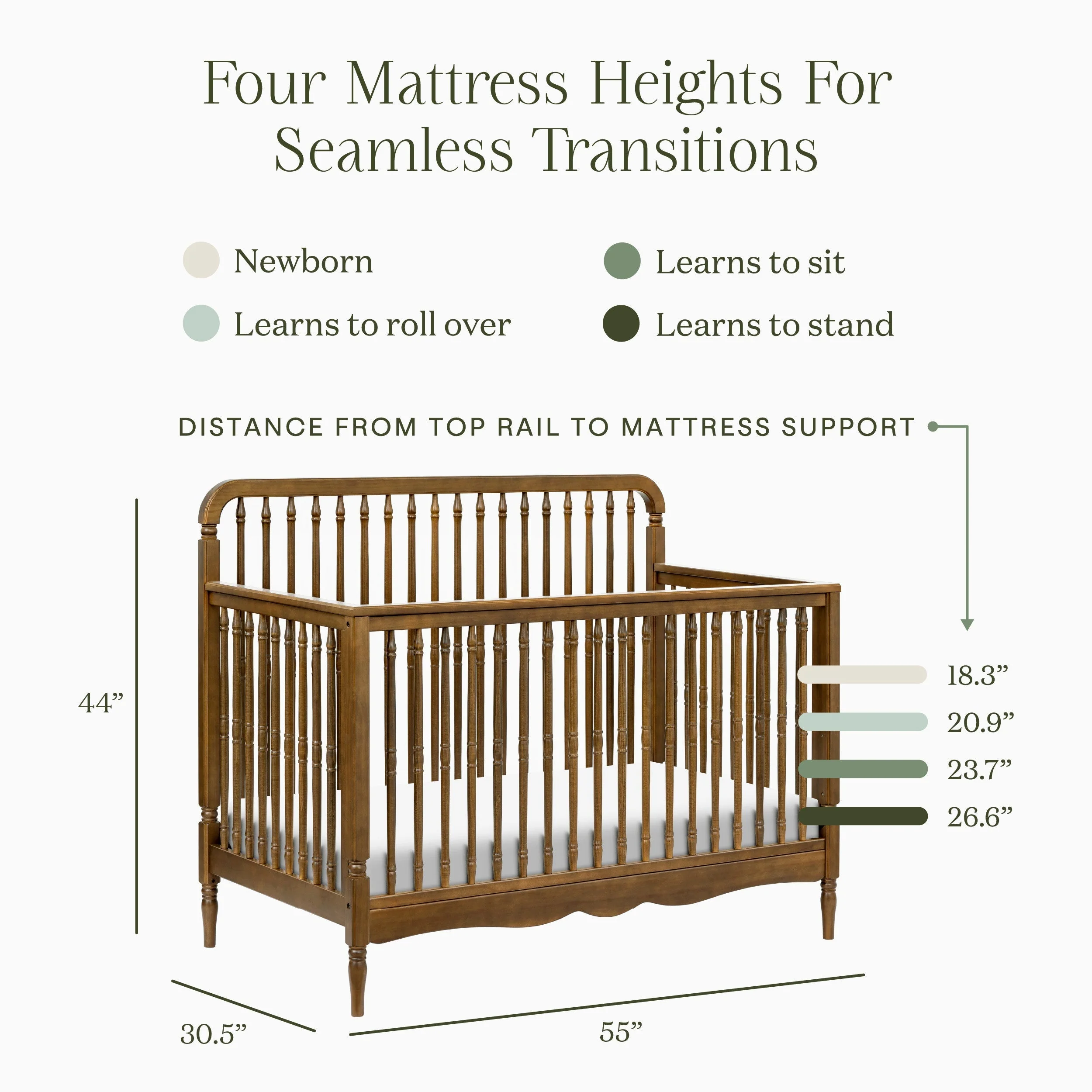 Namesake Liberty 4-in-1 Convertible Spindle Crib - Image 9