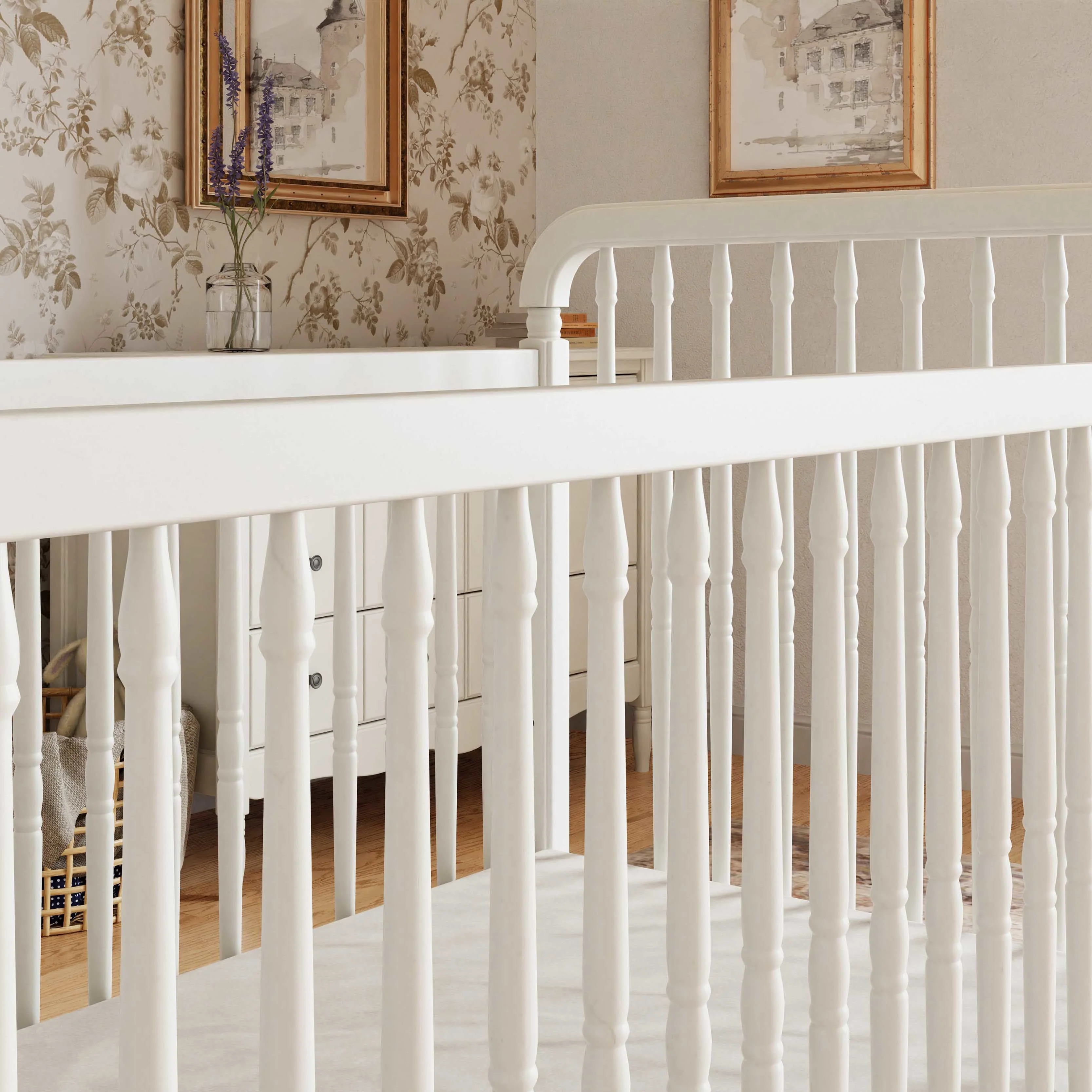 Namesake Liberty 3-in-1 Convertible Spindle Crib with Toddler Bed Conversion Kit - Image 11