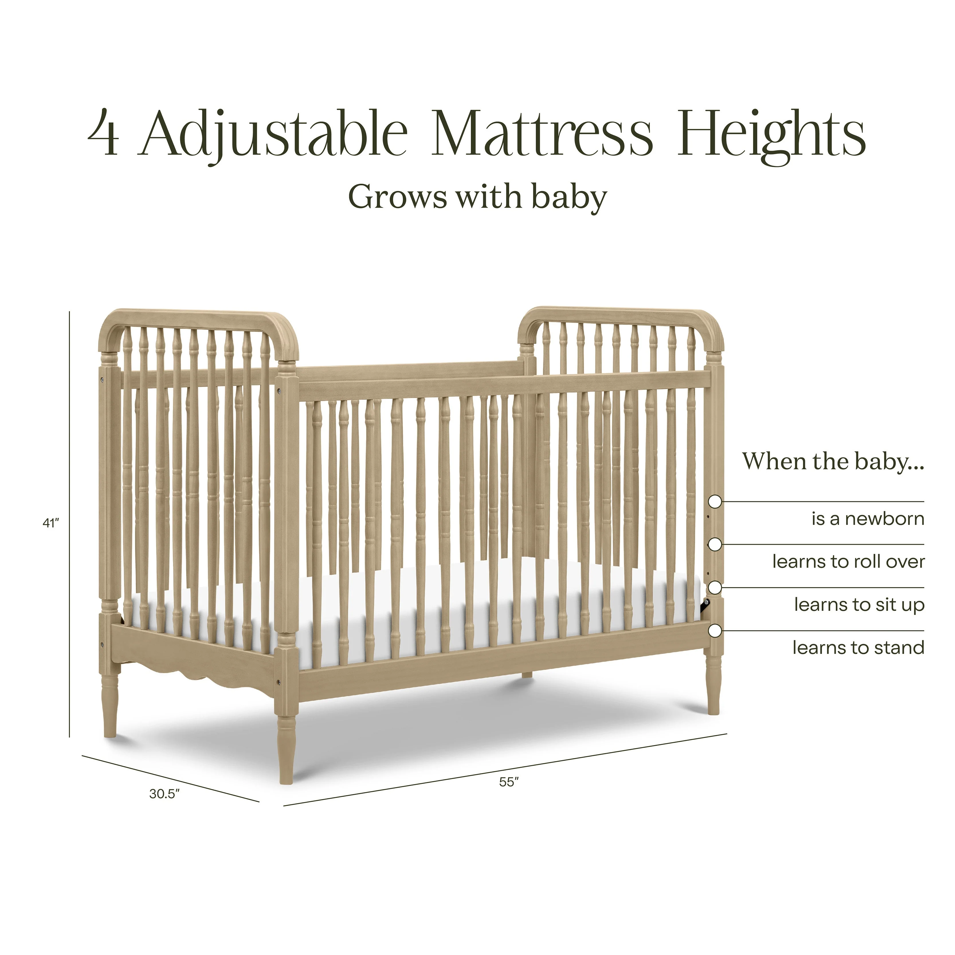 Namesake Liberty 3-in-1 Convertible Spindle Crib with Toddler Bed Conversion Kit - Image 23