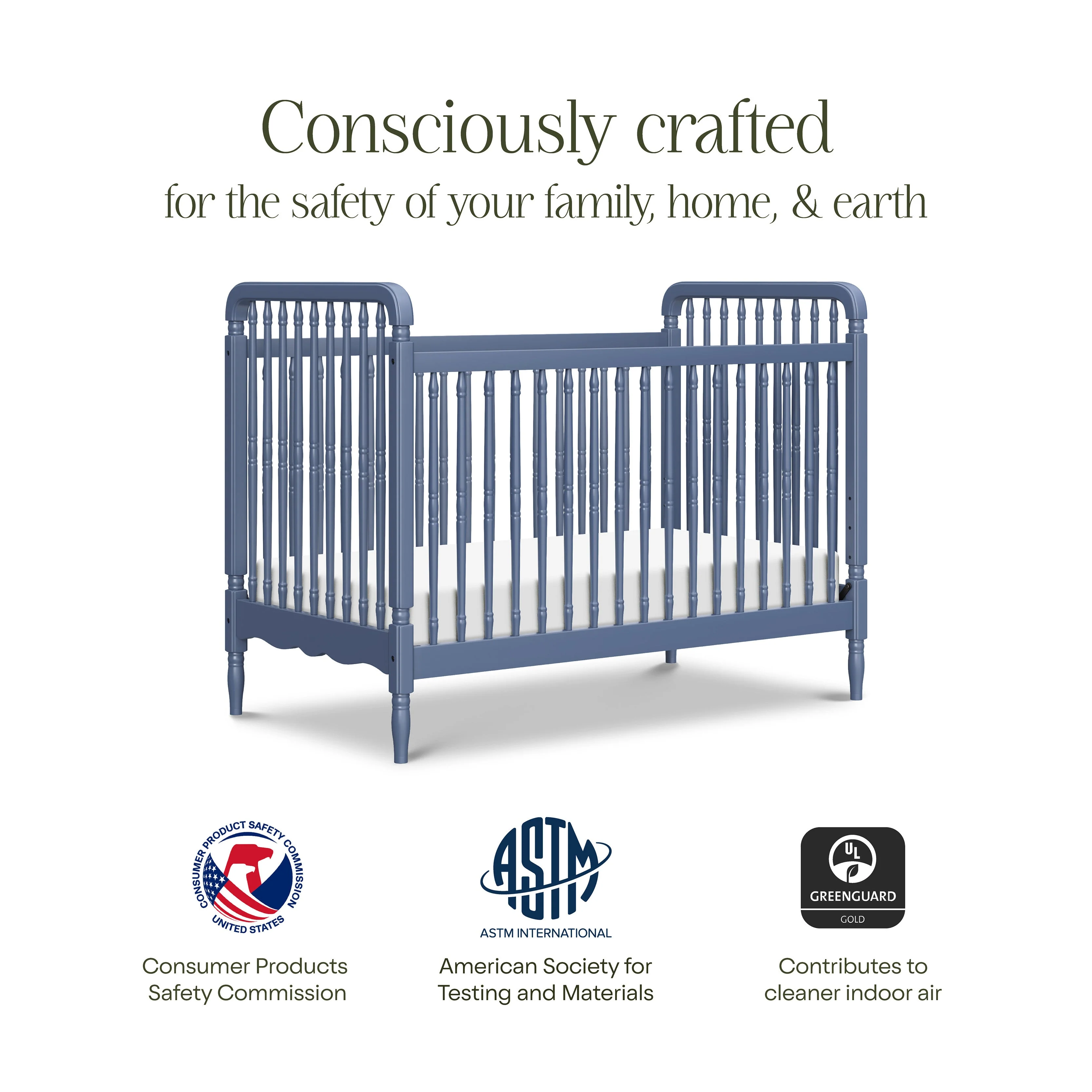 Namesake Liberty 3-in-1 Convertible Spindle Crib with Toddler Bed Conversion Kit - Image 53