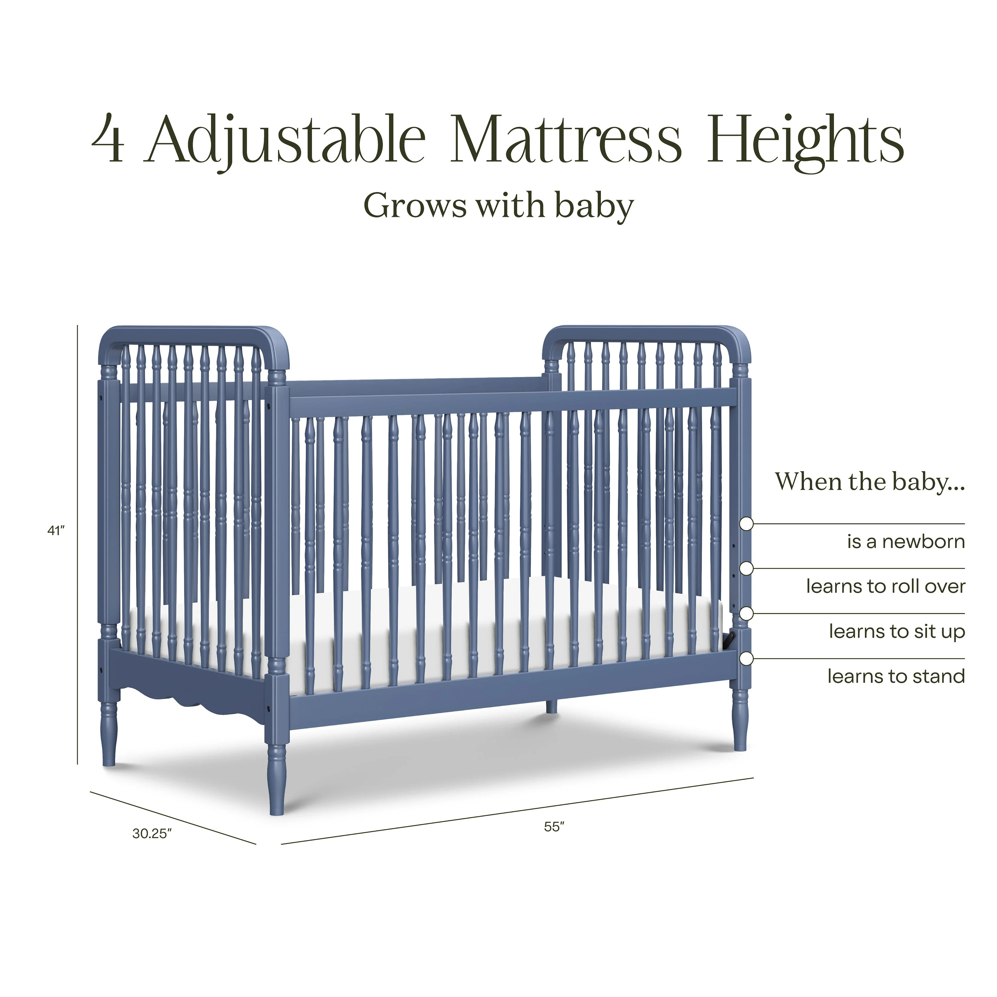Namesake Liberty 3-in-1 Convertible Spindle Crib with Toddler Bed Conversion Kit - Image 54