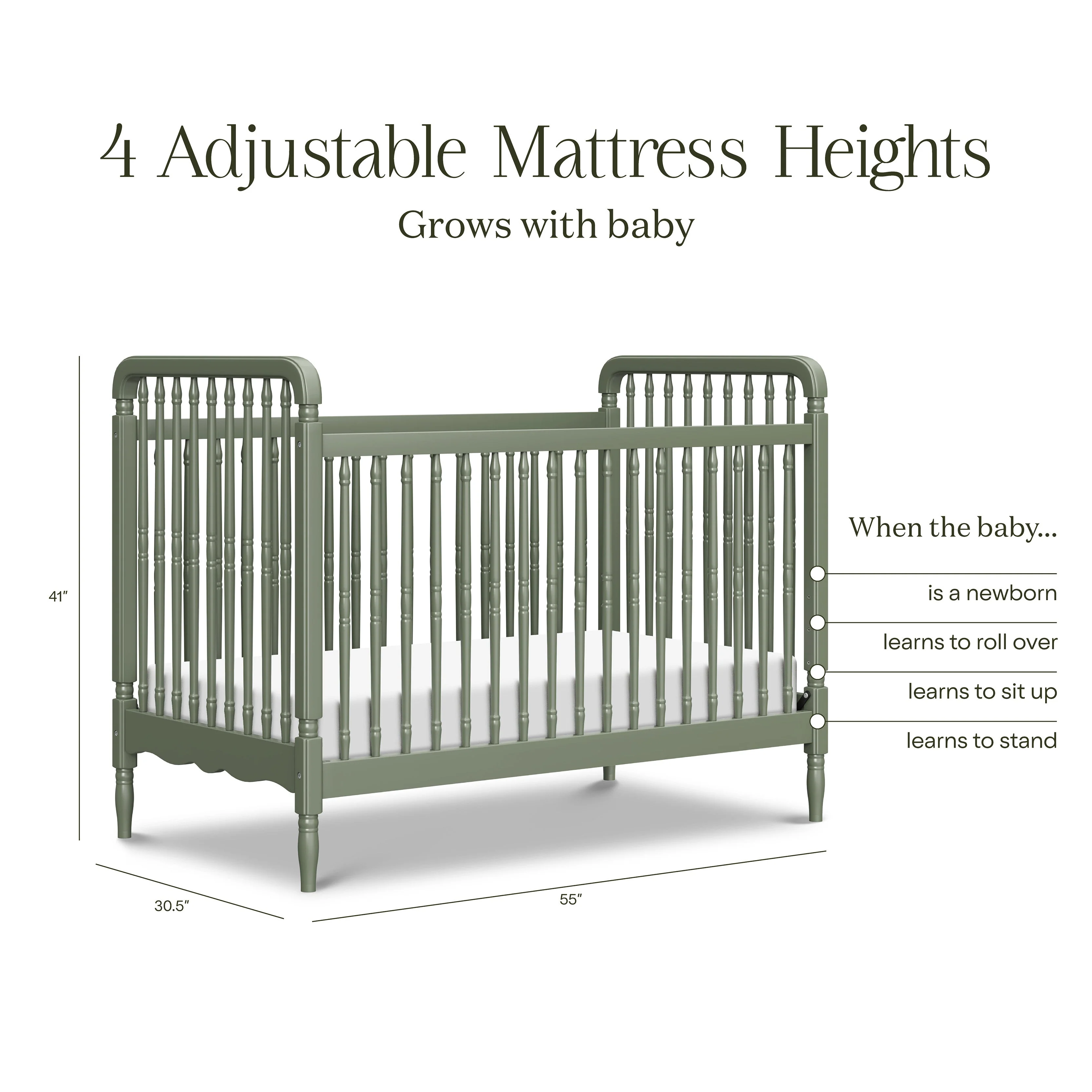 Namesake Liberty 3-in-1 Convertible Spindle Crib with Toddler Bed Conversion Kit - Image 69