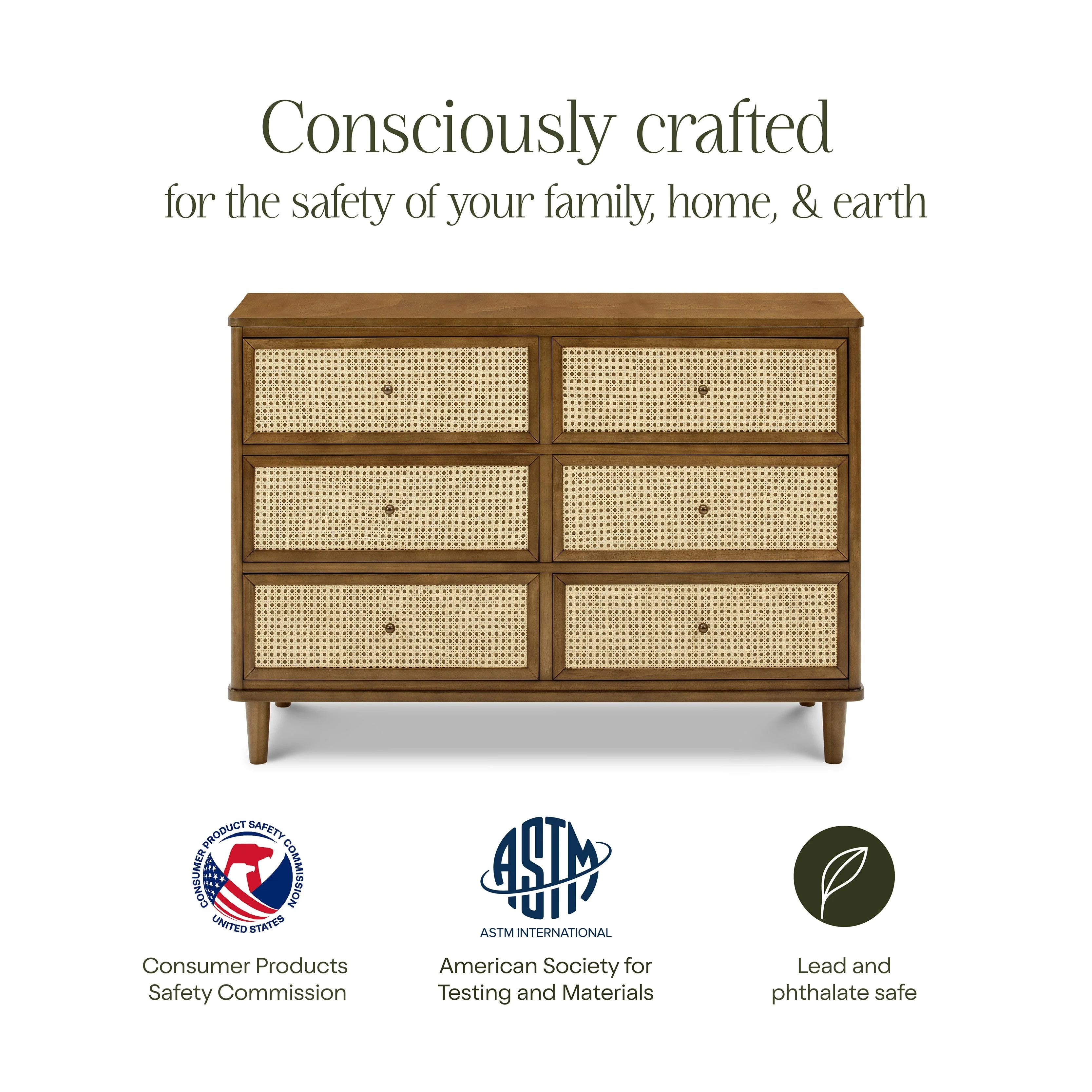 Namesake Marin with Cane 6-Drawer Dresser - Image 41