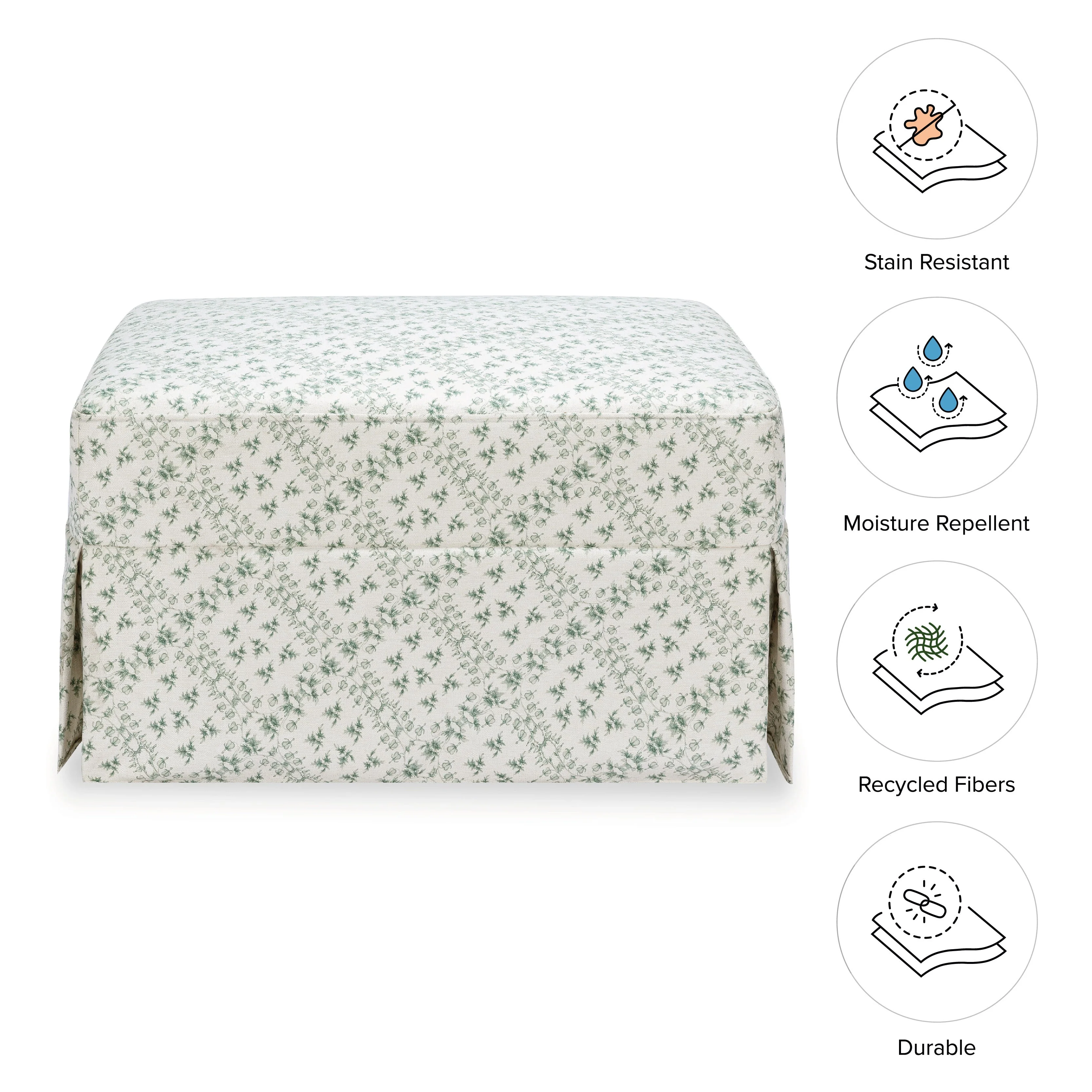 Sarah Flint x Namesake Crawford Gliding Ottoman in Eco-Performance Fabric | Water Repellent & Stain Resistant - Image 4