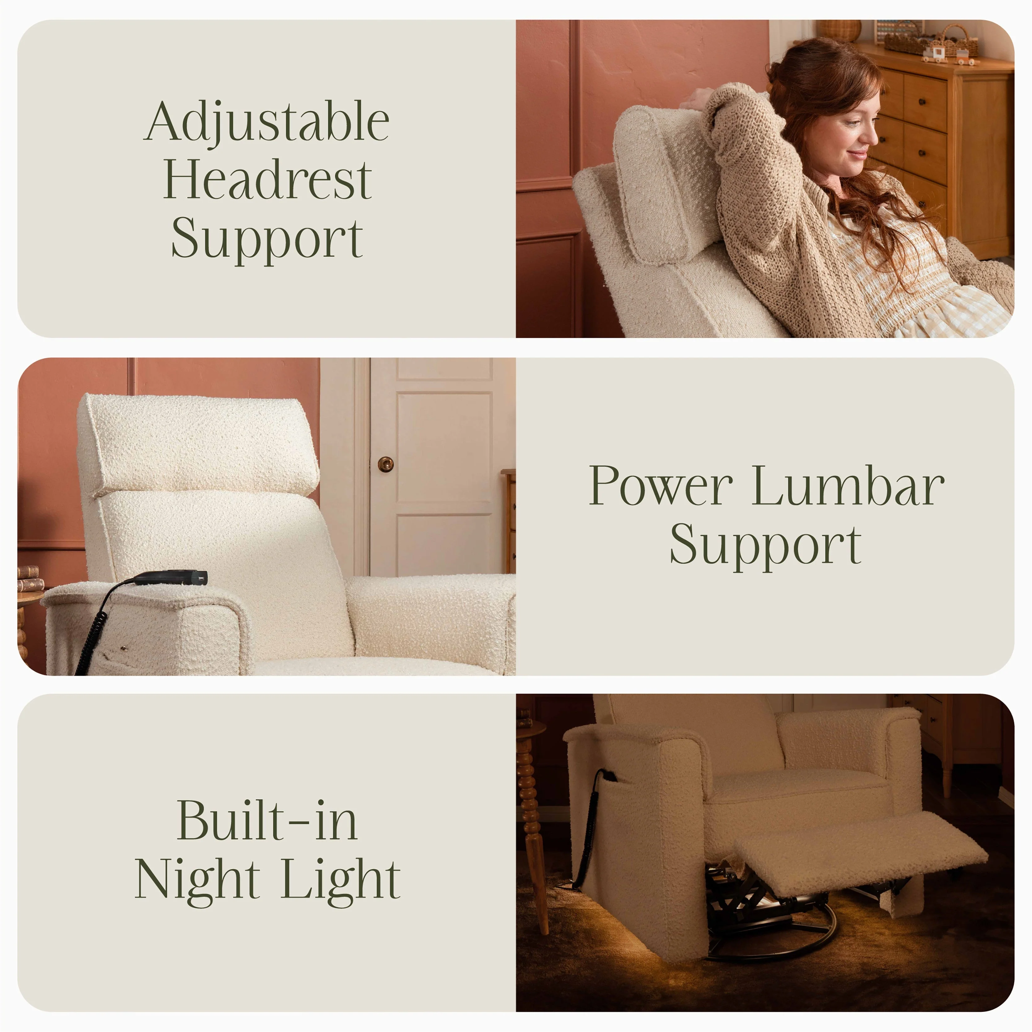 Namesake Willa Deluxe Power Recliner and Swivel Glider with Heat & Massage - Image 31