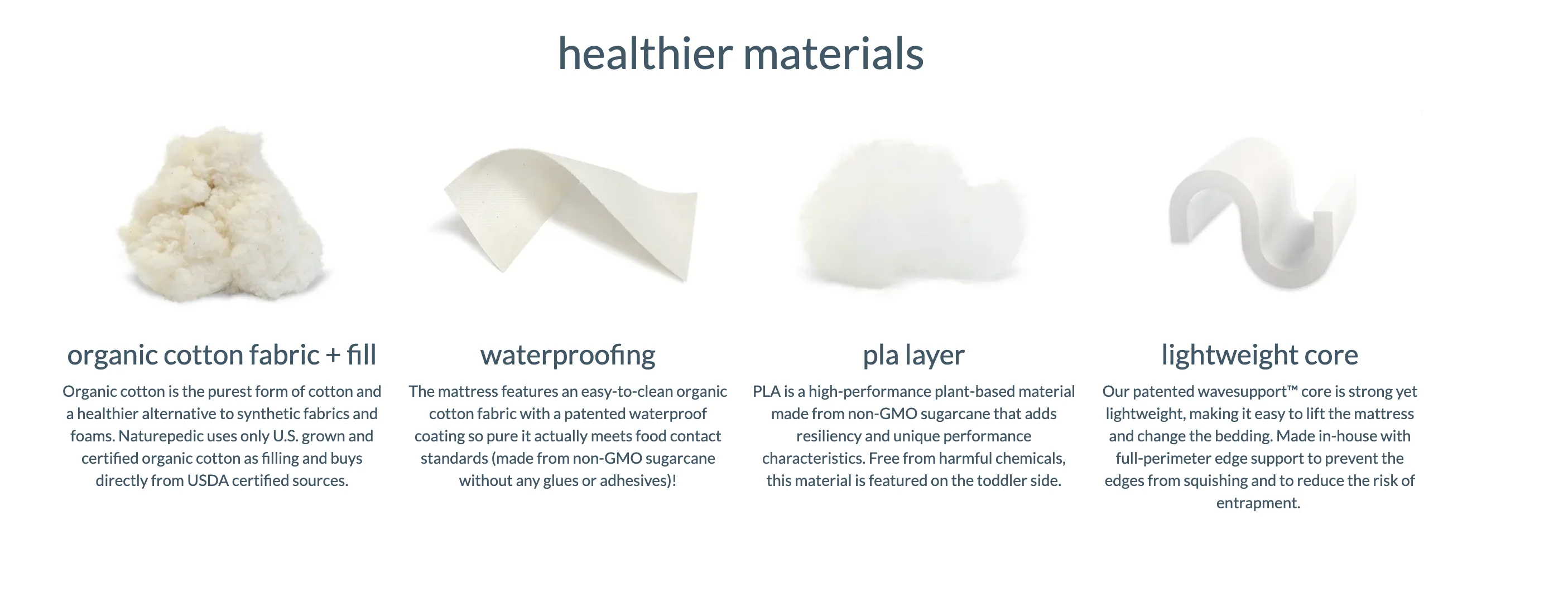 Naturepedic Organic Lightweight Breathable Ultra 2-Stage Baby Crib Mattress (MC47) - Image 3