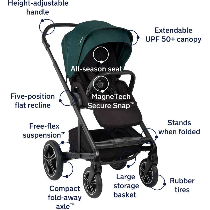 Nuna MIXX Next Stroller with MagneTech Secure Snap - Image 29