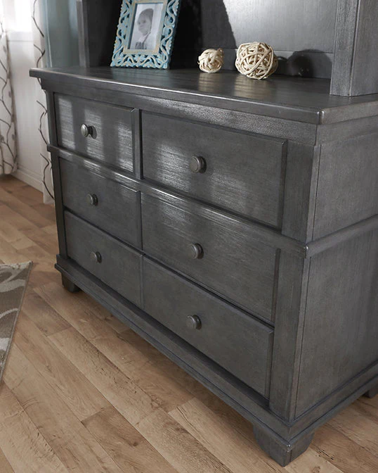 Pali Potenza 3 piece Crib and Dresser Set w/Nightstand - Distressed Granite - Image 3