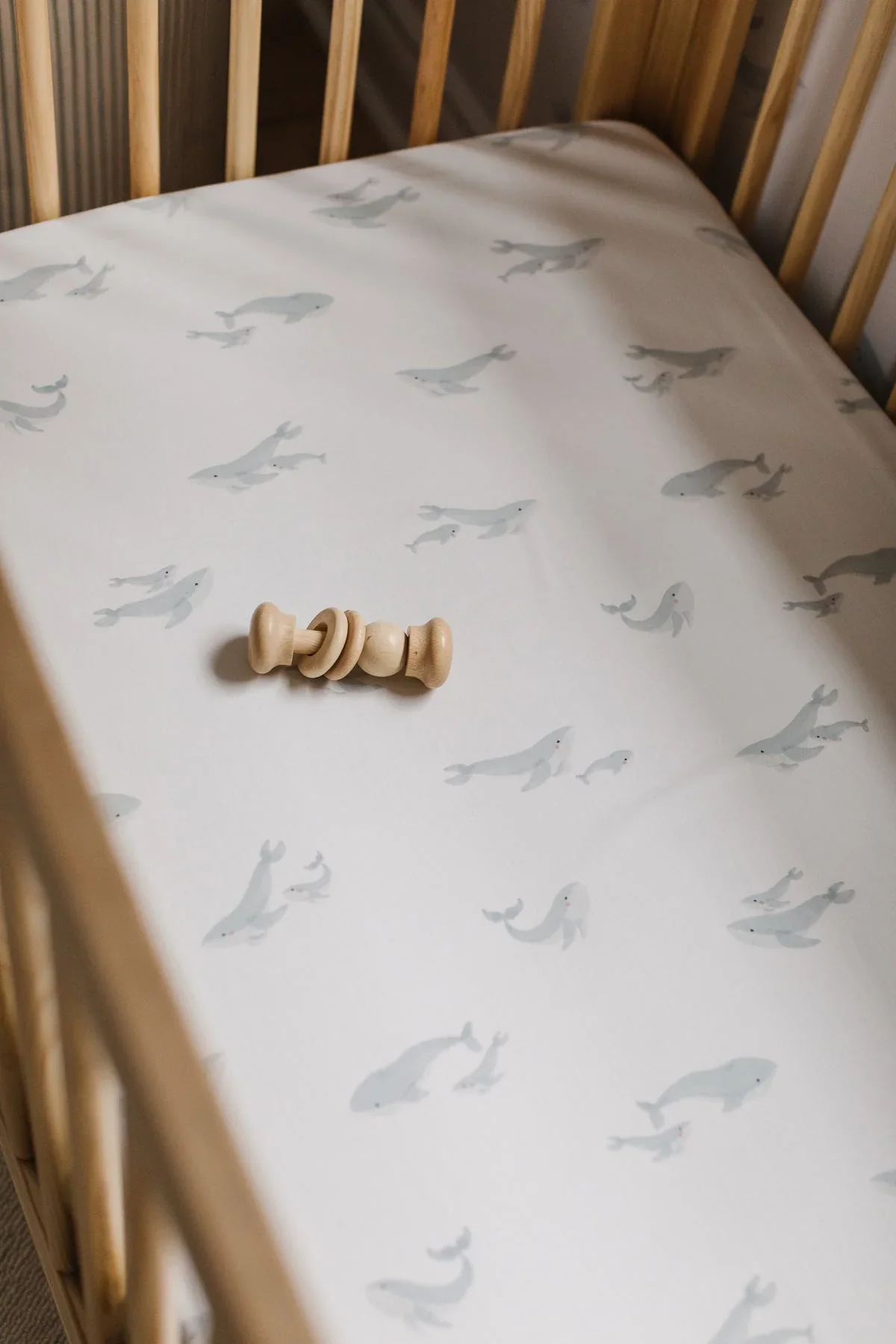 Petit Pehr Crib Sheet in Follow Me Whale - Image 2