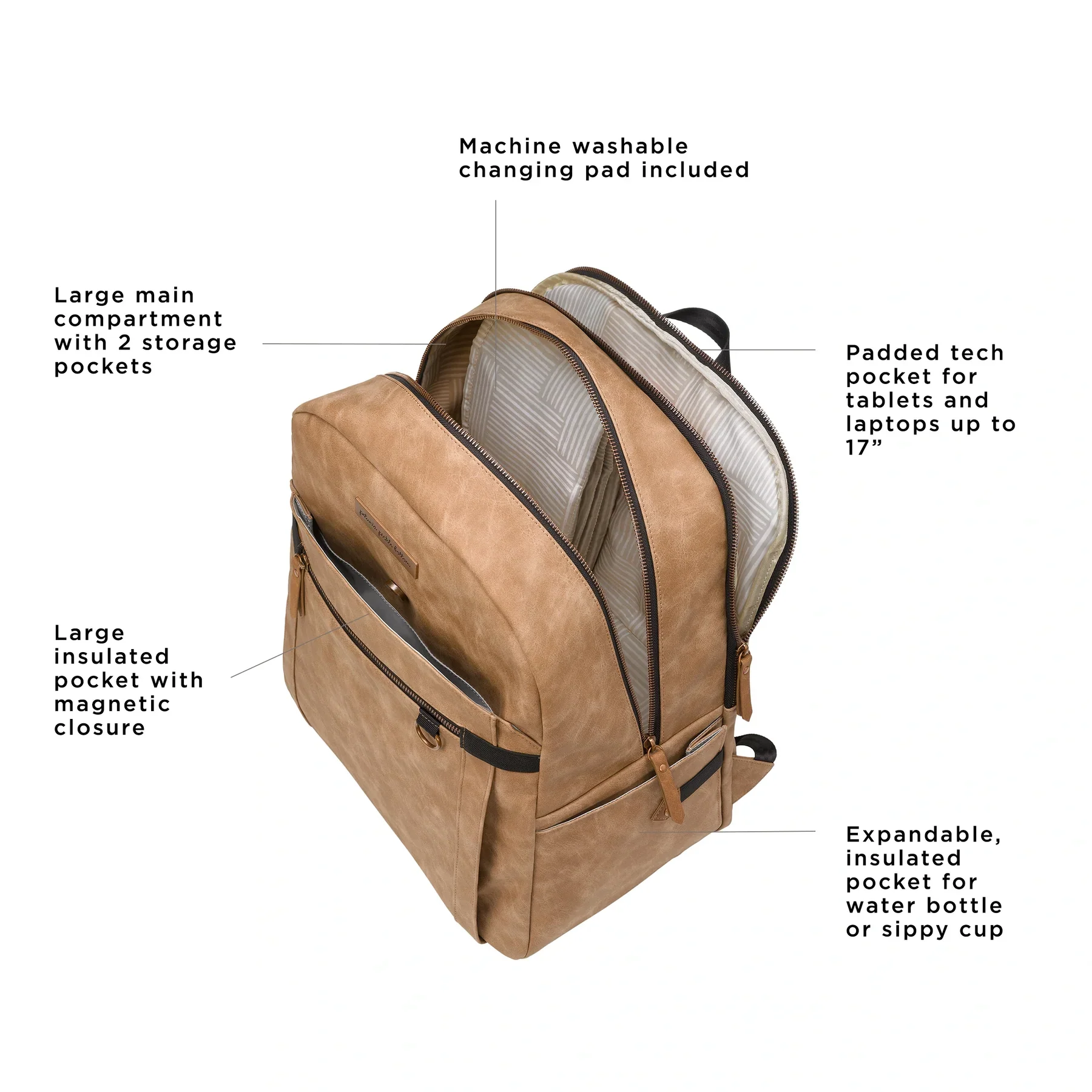 Petunia 2-in-1 Provisions Back Pack/Breast Pump Diaper Bag - Image 5