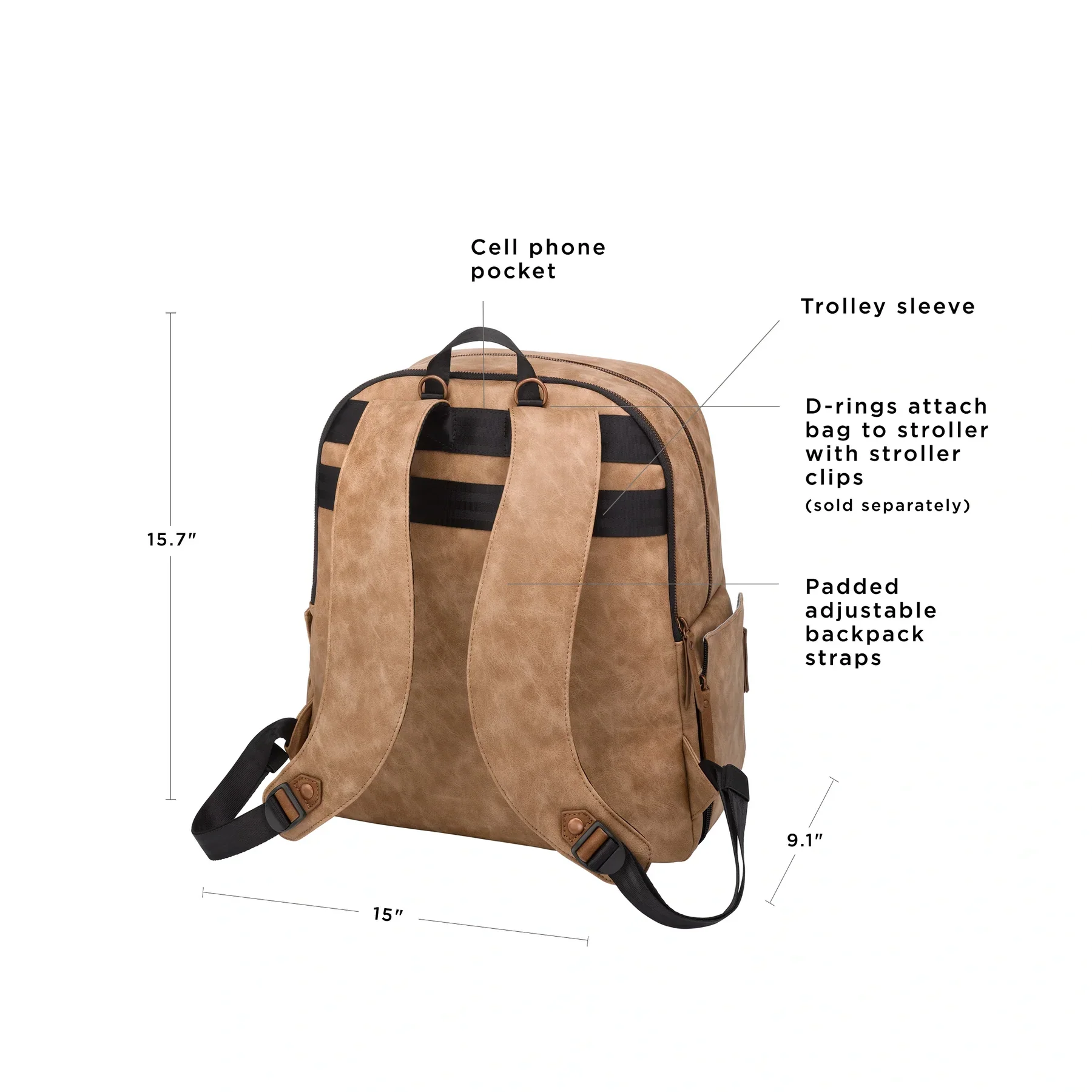 Petunia 2-in-1 Provisions Back Pack/Breast Pump Diaper Bag - Image 9