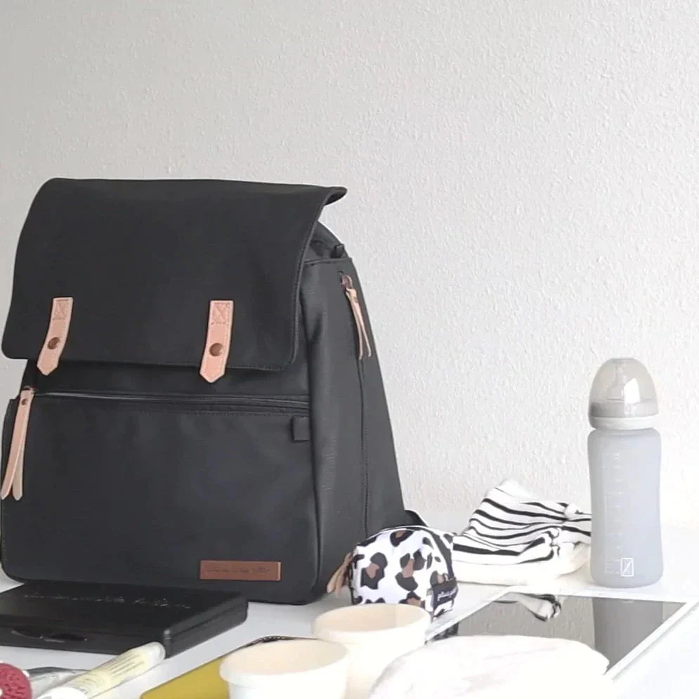 Petunia Meta Backpack Matte Black Canvas - Image 8