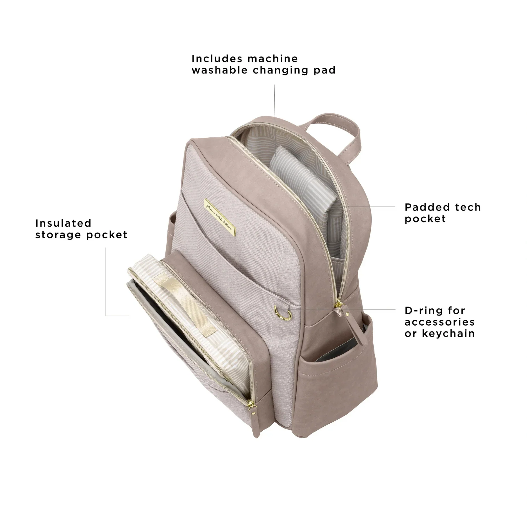 Petunia Pickle Bottom Sync Backpack - Grey Cable Stitch - Image 3